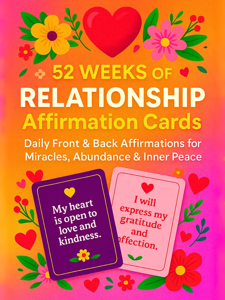 52 Weeks of Relationship Affirmation Cards | Daily Front & Back Practices for Love, Trust & Deep Connection product image (1)