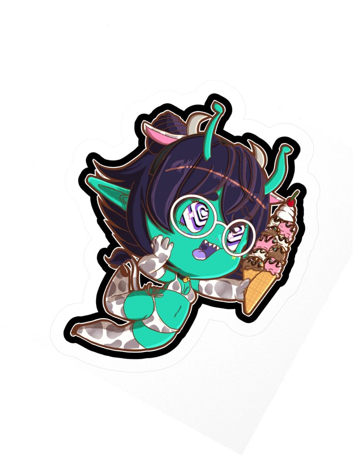 I Scream Chibi Kiss-Cut Sticker Chocolate Milk Edition product image (5)