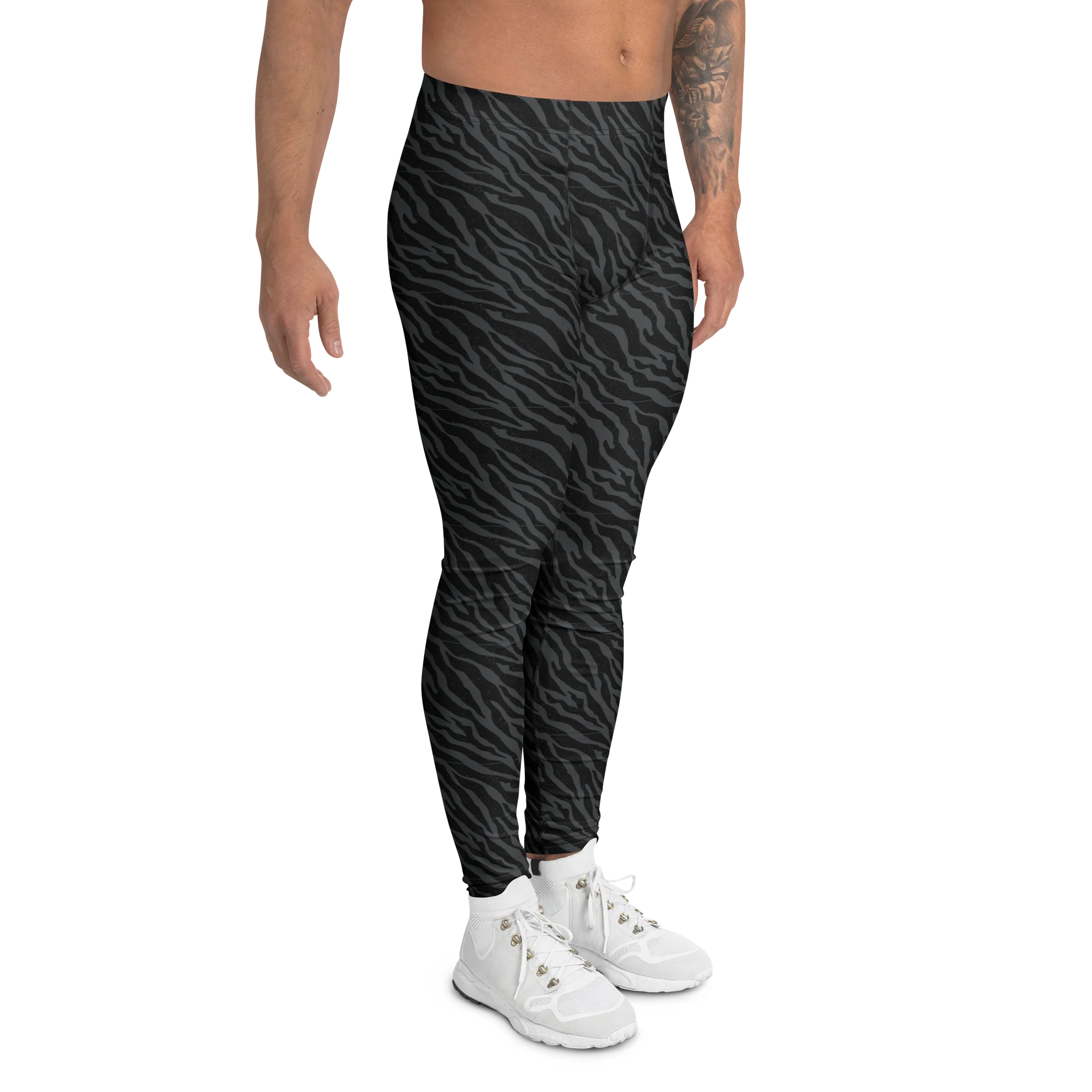 Comfortable Men's Leggings with Bold Black Animal Print product image (3)