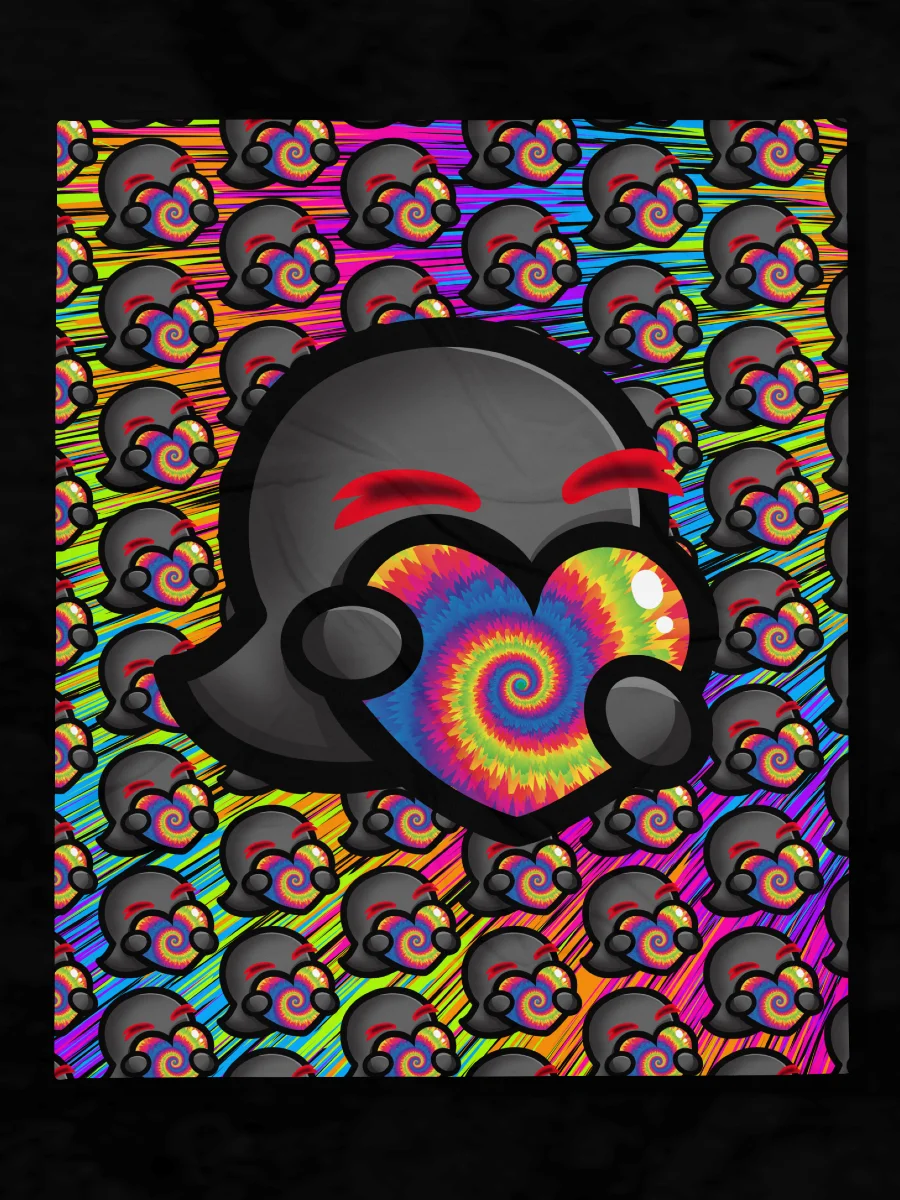 Tie Dye Heart Spam Throw Blanket product image (1)