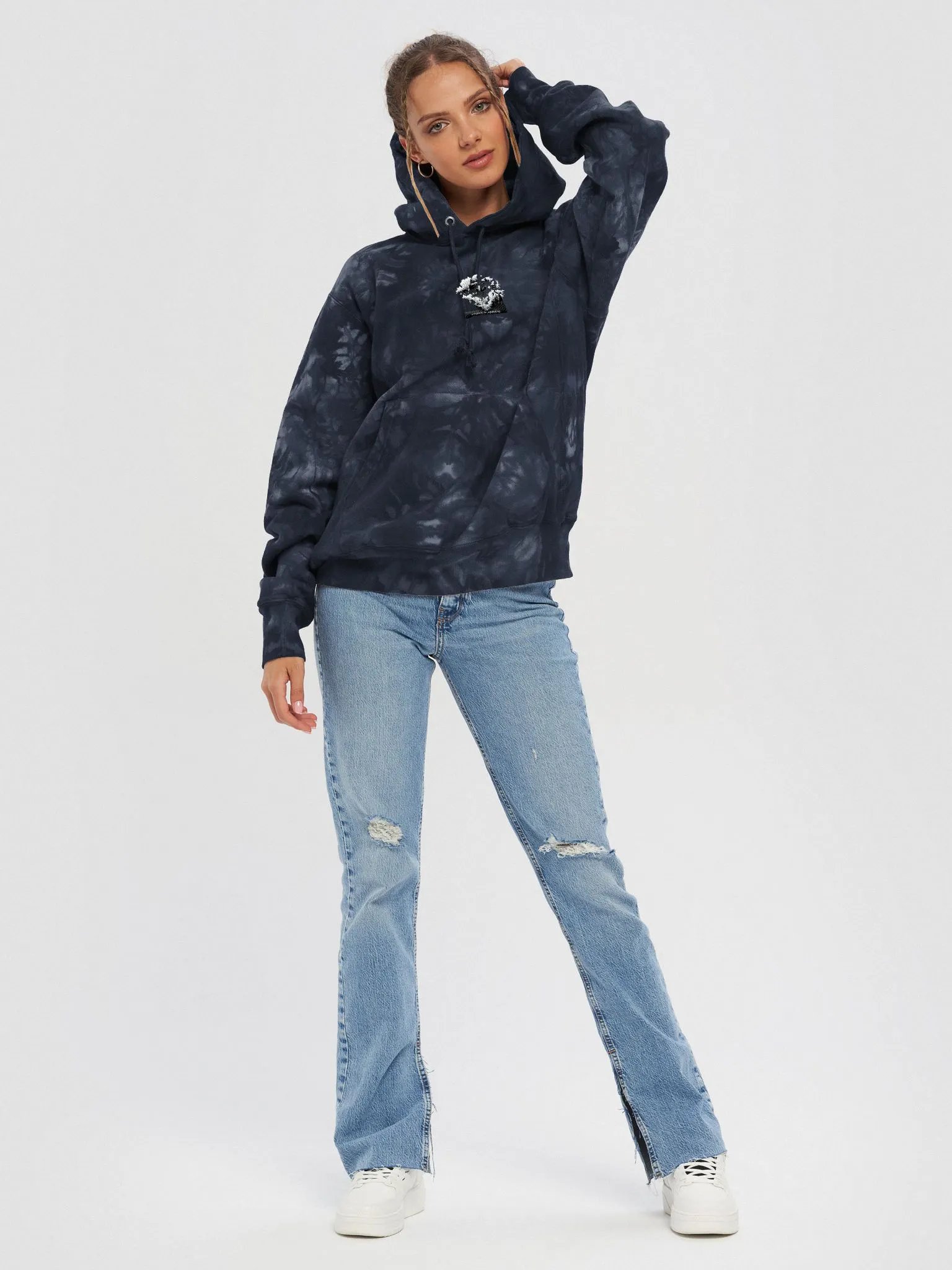 Champion Tie-Dye Hoodie 🔵 SMILE ⚪️ Kråkemannen product image (6)