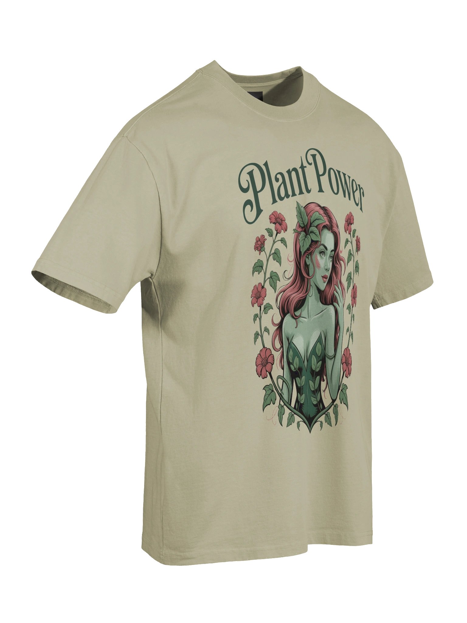 Verdant Dominion: Poison Ivy Plant Power Oversized Faded T-Shirt product image (8)