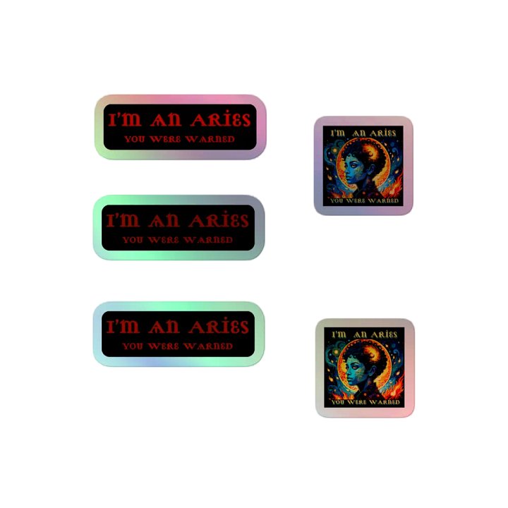 Aries 2025, You Were Warned, Holo Sticker Pack product image (2)