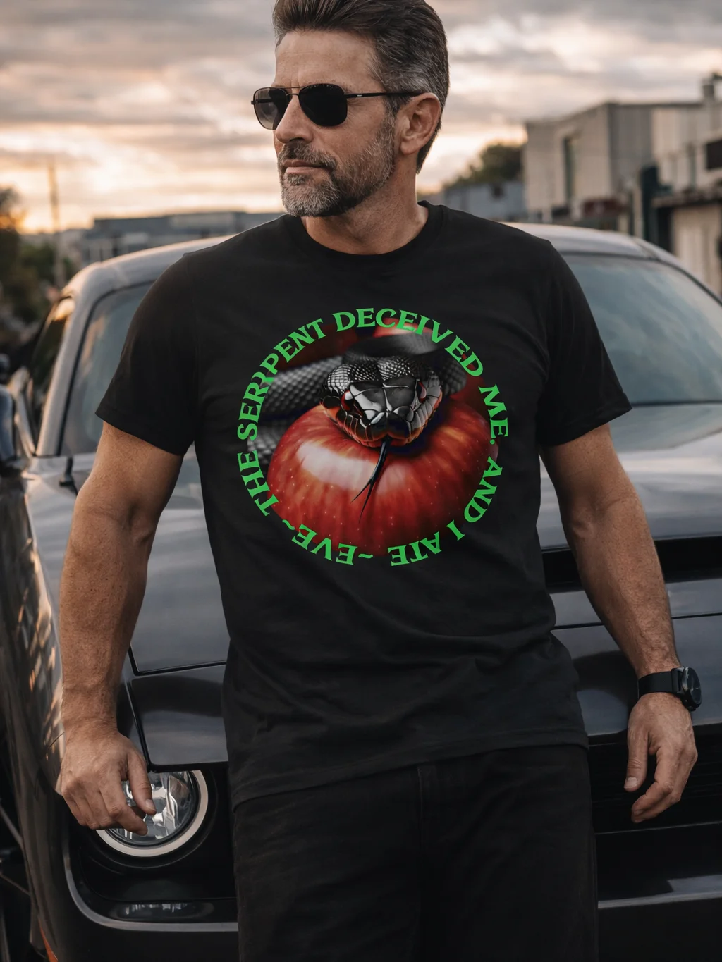 Serpent Deceived Me T-Shirt, Adam & Eve, Garden Genesis Bible Verse Tee product image (2)