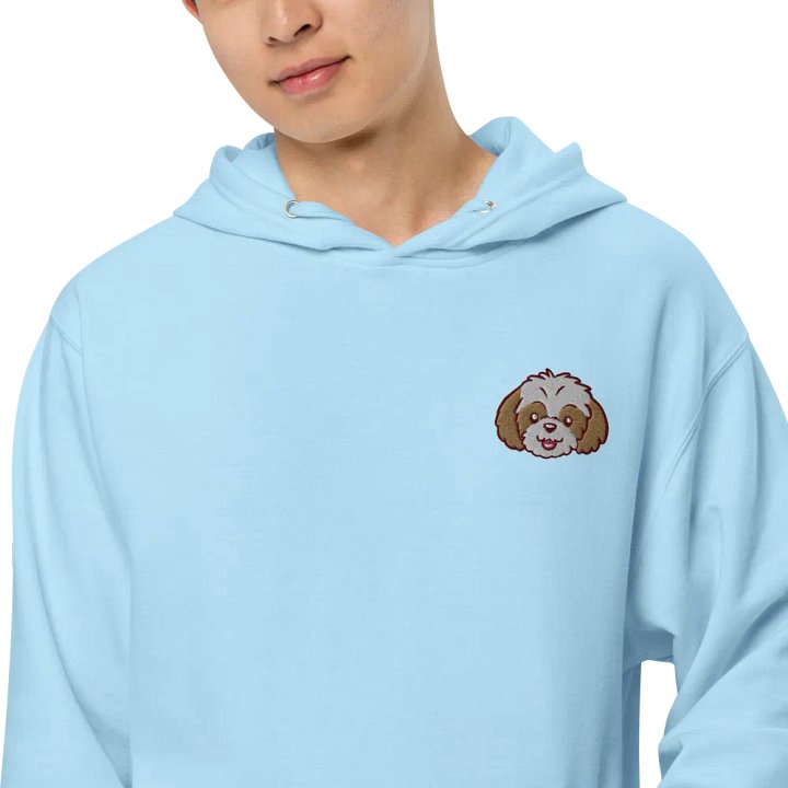 Fluffy Shih Tzu Dog Cartoon Embroidered Midweight Hoodie product image (2)
