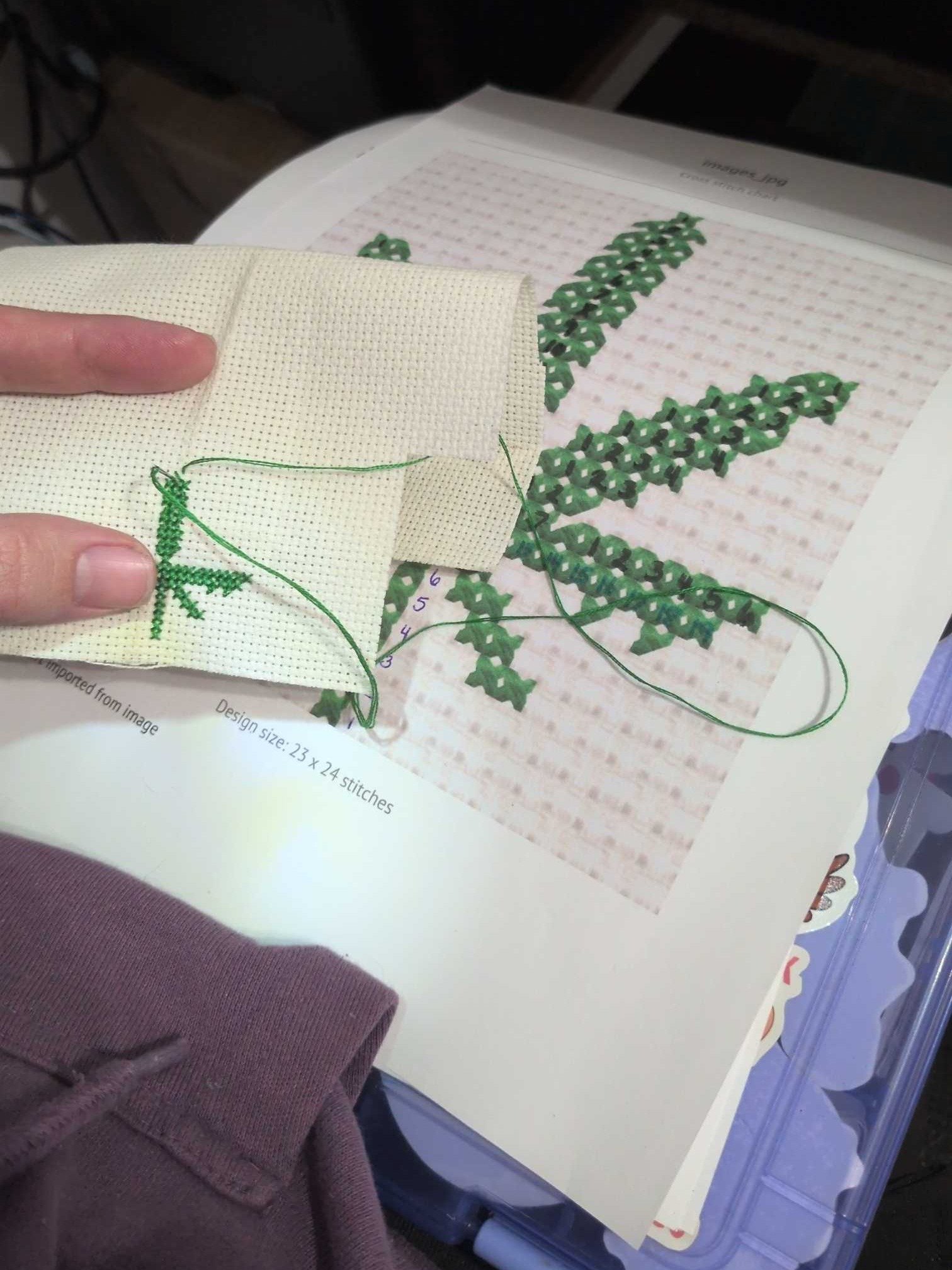Med Leaf Cross Stitch Pattern product image (3)