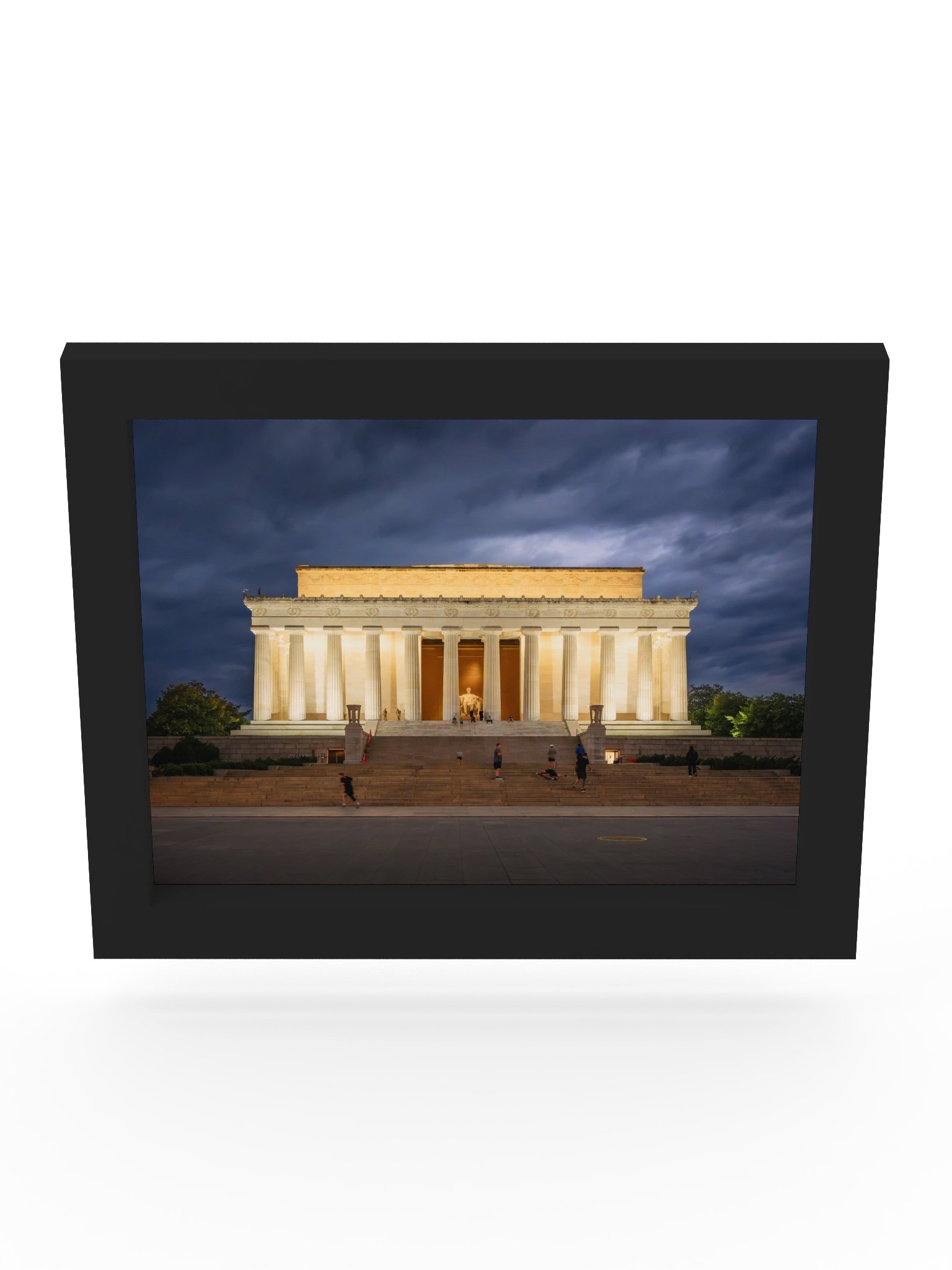Beneath the Gathering Storm – Lincoln Memorial Framed Matte Poster product image (5)