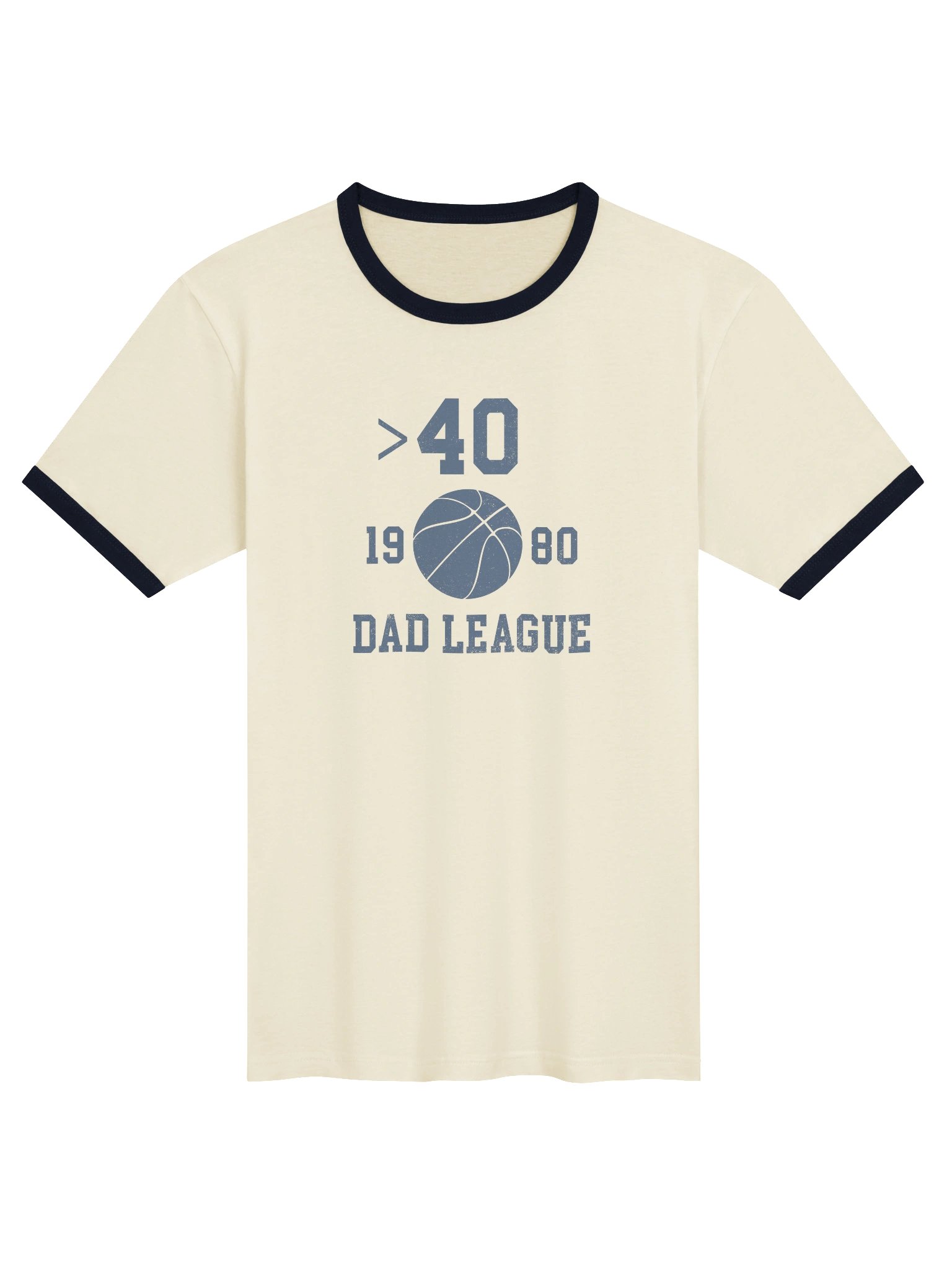 >40 Dad League – Throwback Hoops Tee product image (1)