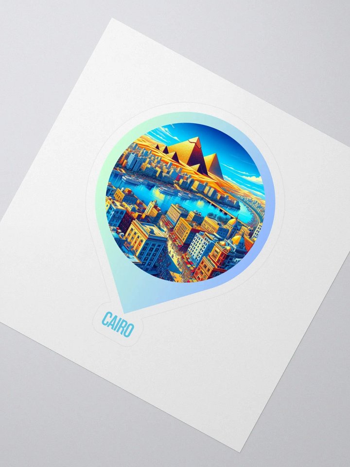 Cairo Cityscape Fusion Sticker | AI Design: Future Vision of Cairo product image (2)