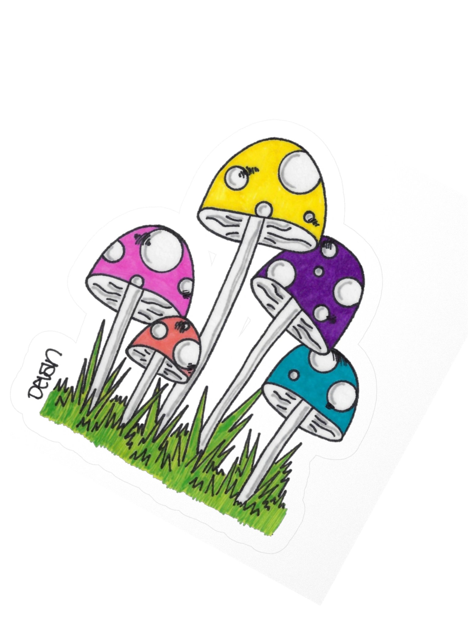 Rainbow Mushrooms Sticker product image (2)