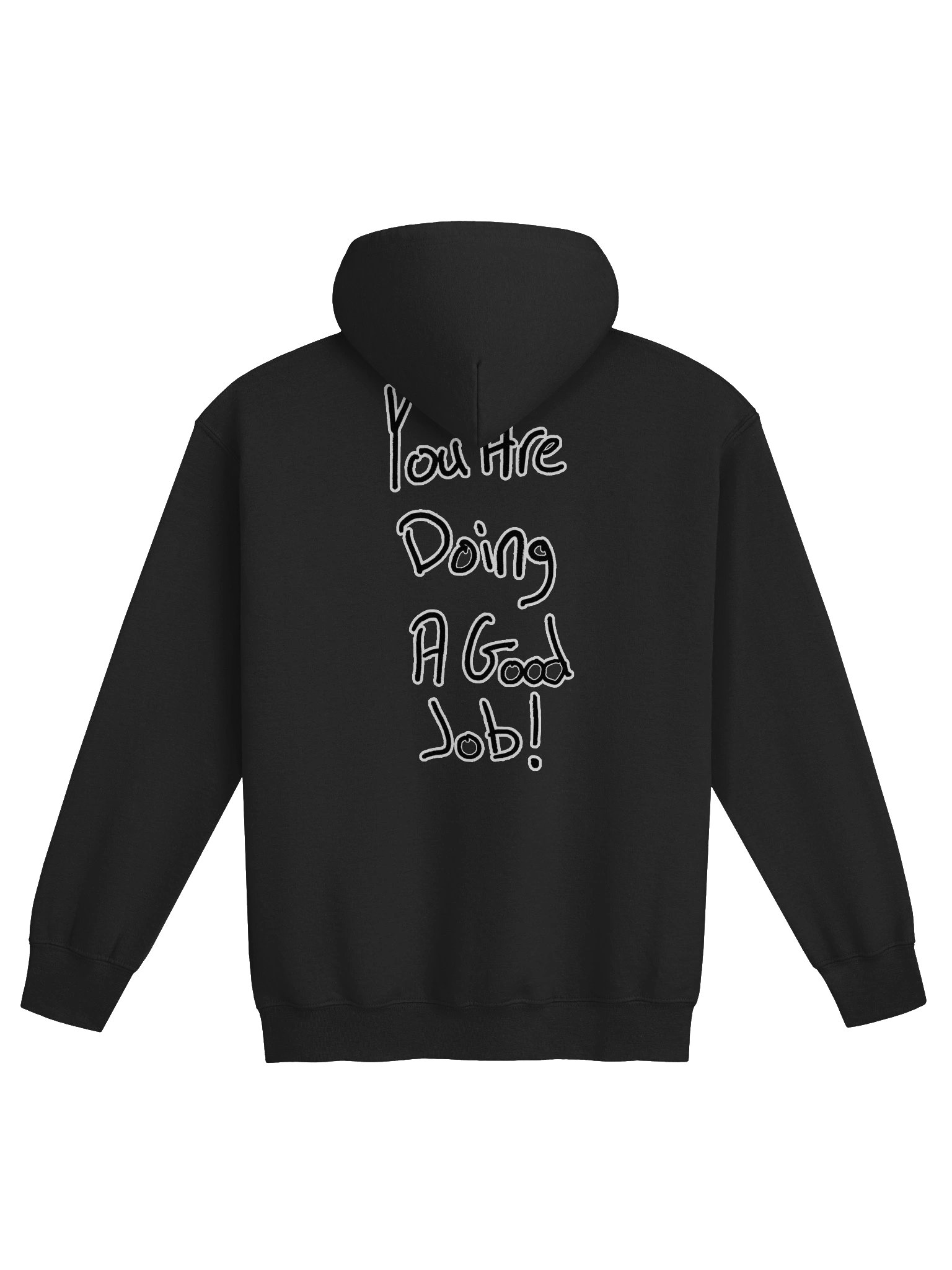2026 You Are Doing A Good Job Zip Up Hoodie Black product image (2)
