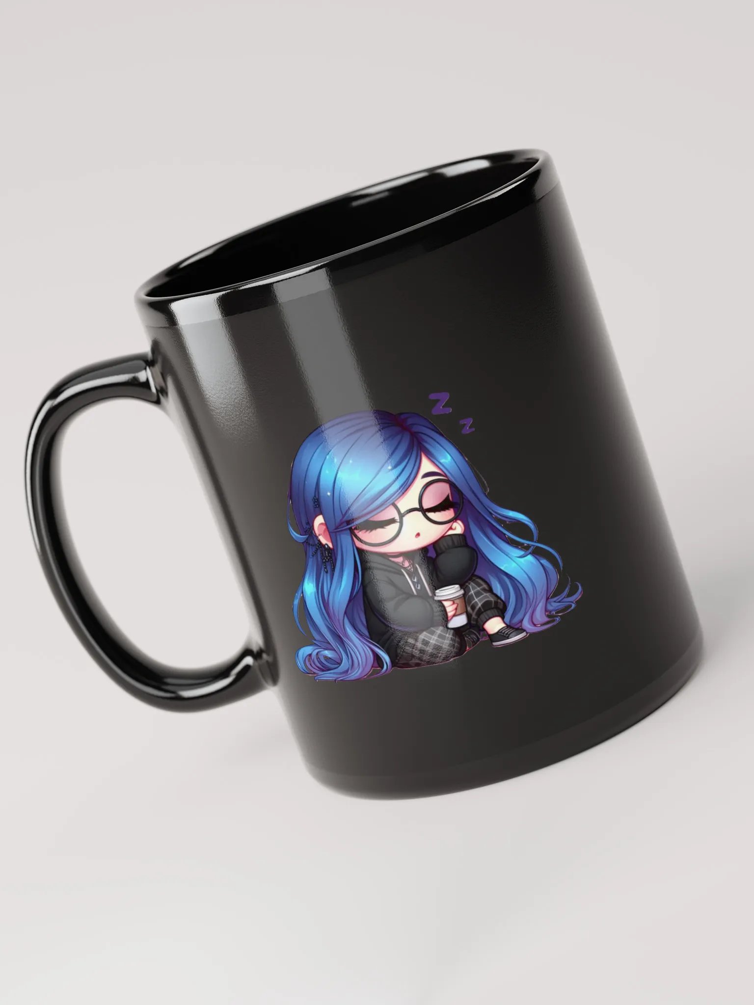 GothAunty's Blue-Haired Character Mug product image (3)