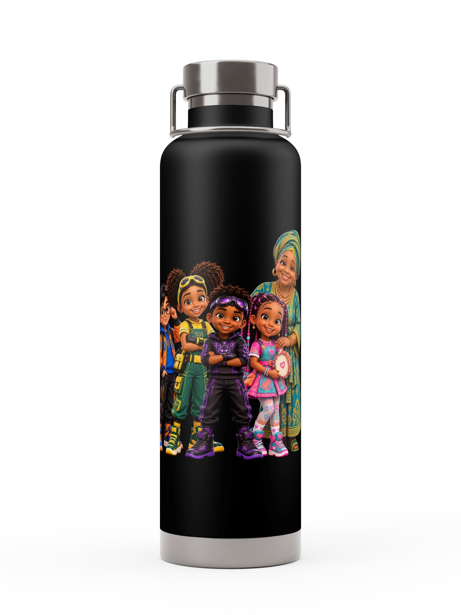 Colorful Cartoon Family Duo Bottle Art product image (8)