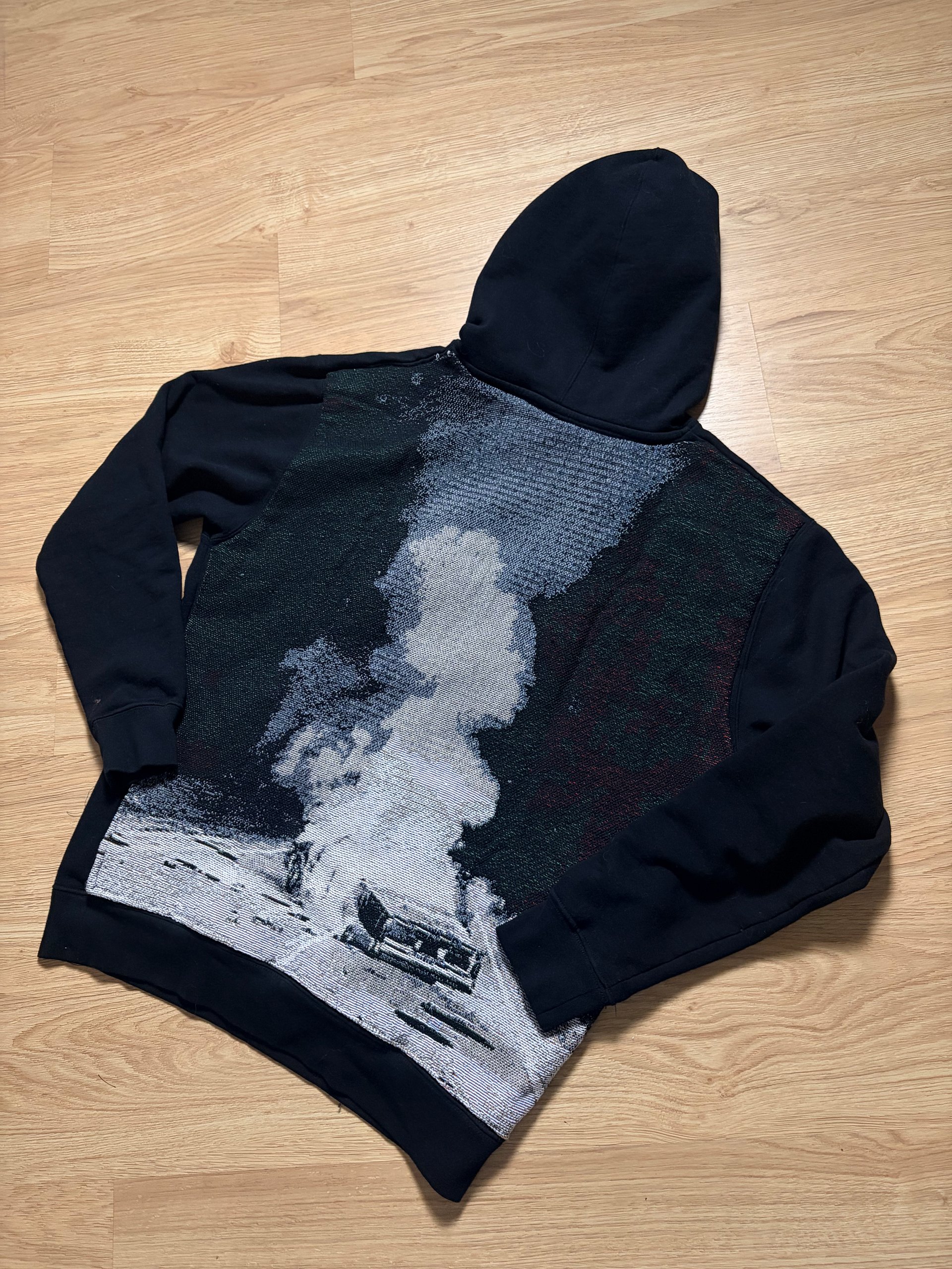 Unisex Tapestry burning car sweatshirt product image (1)