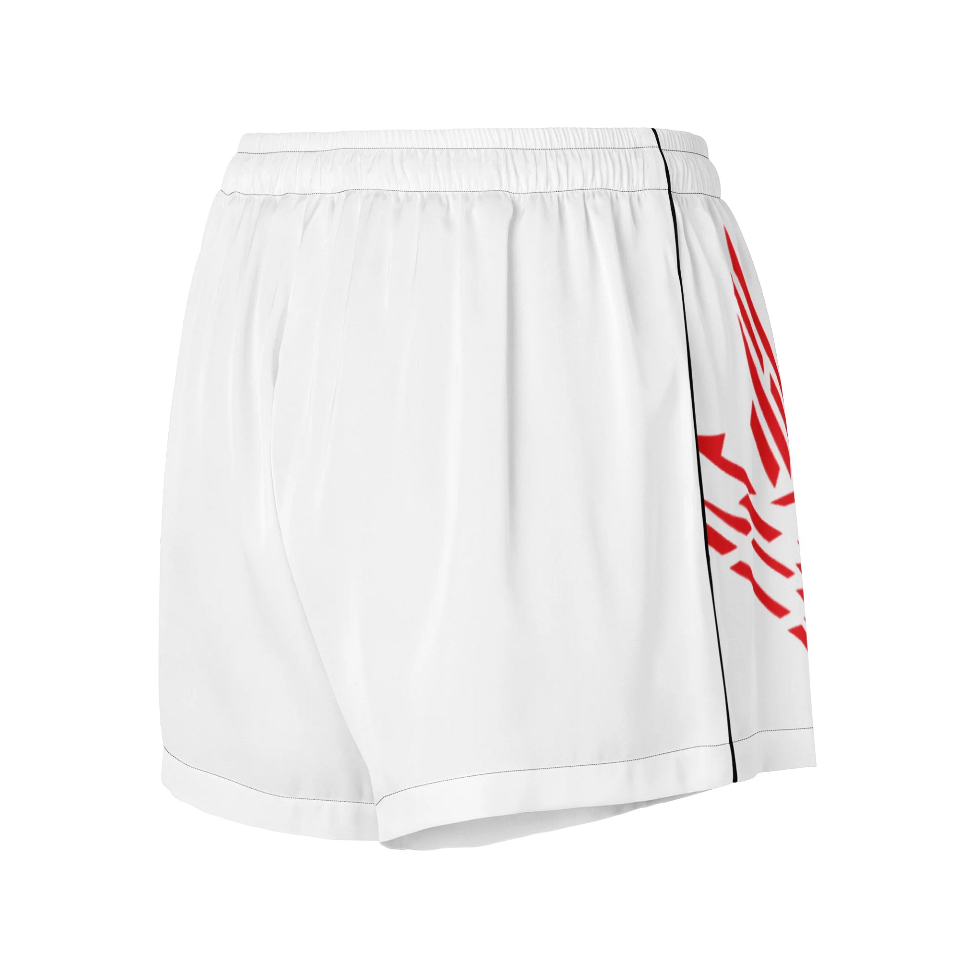 Red On White (All-Over Print) Women's Pajama Shorts product image (2)