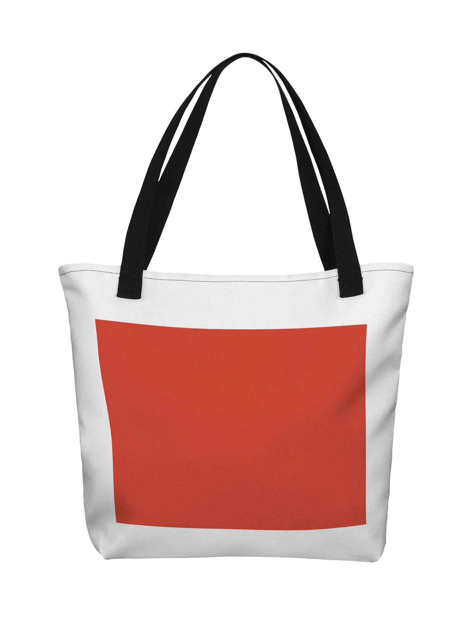 Red word tote - white product image (2)