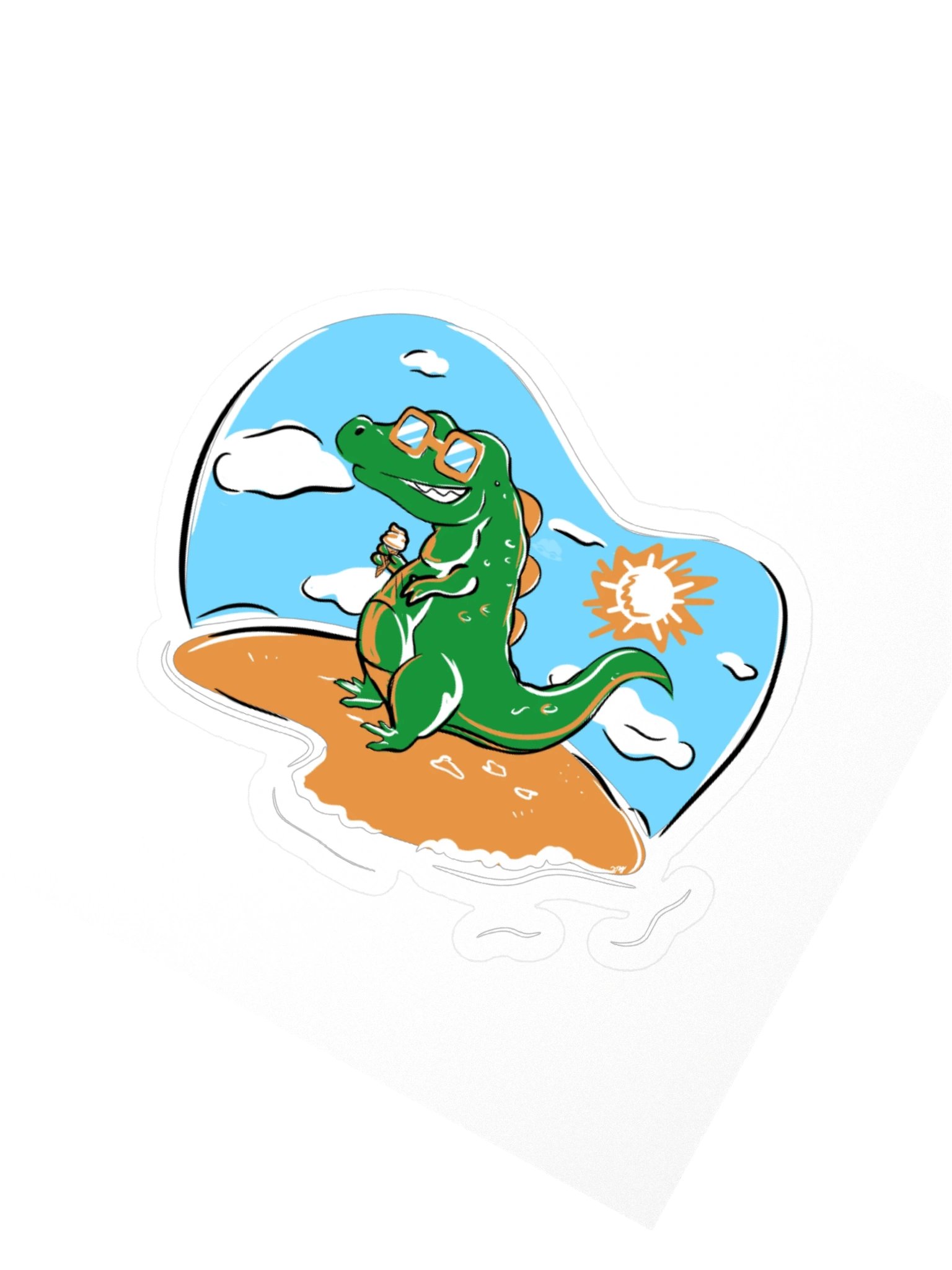 Beach Vacation Dino Sticker product image (6)