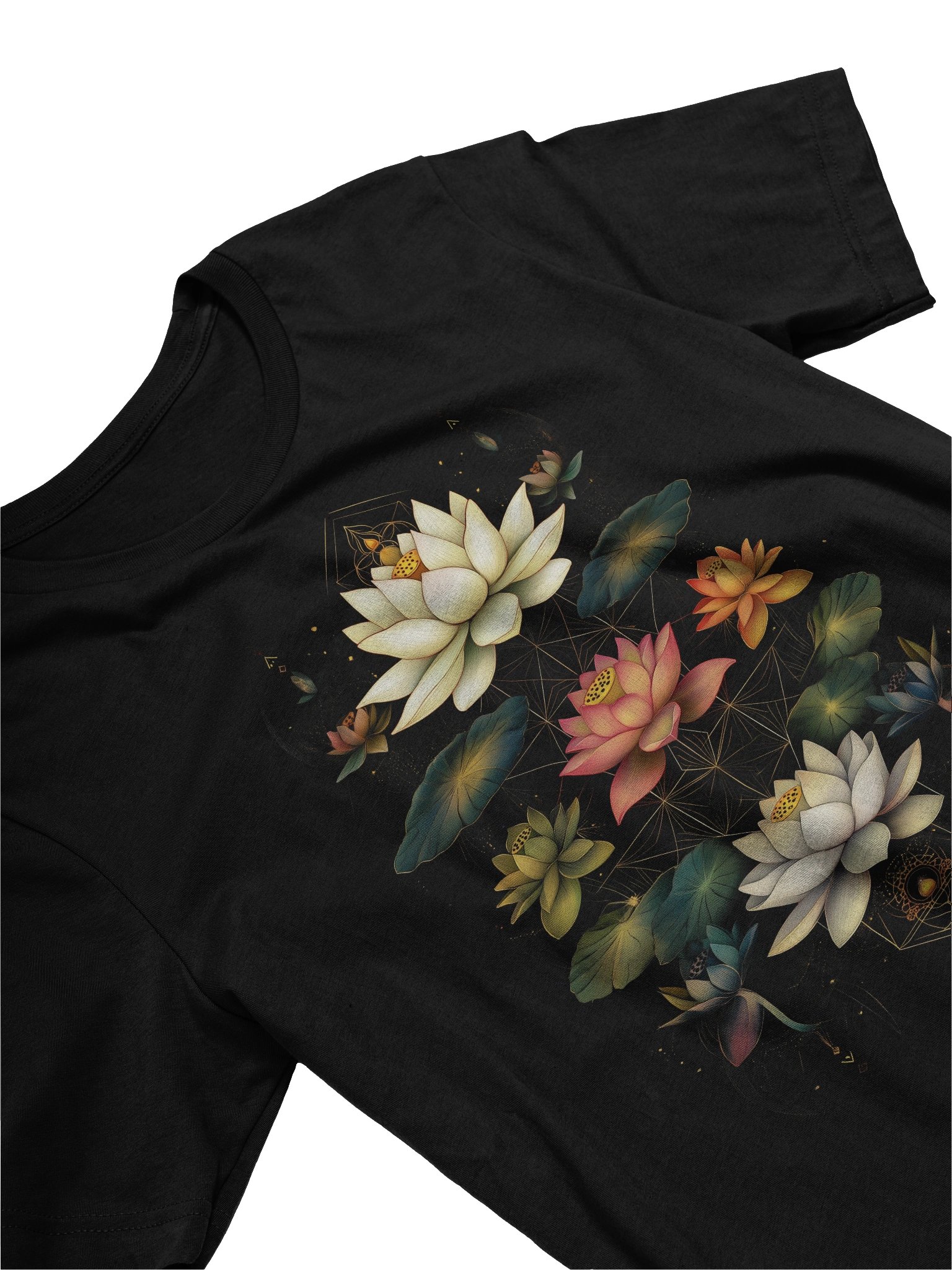 Flowers Chakra Yoga Floral Sacred Geometry Lotus T-Shirt 2 product image (3)