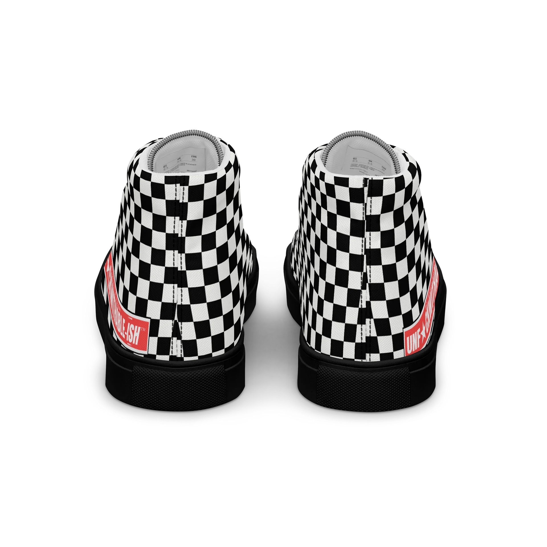 UNF★CKWITHABLE-ISH™ Women's Look-a-Like Chuck Taylor Hand-made Canvas Streetwear Shoes Checkered product image (4)