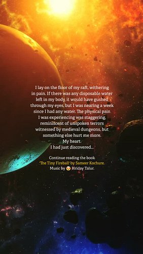 Would you read this cute sci-fi fantasy that is not afraid to go in dark places at times? 

Book: The Tiny Fireball by Sameer...