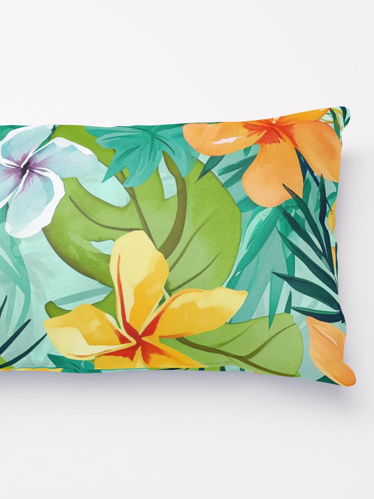Tropical Vibes Green Throw Pillow - Bold & Bright product image (2)