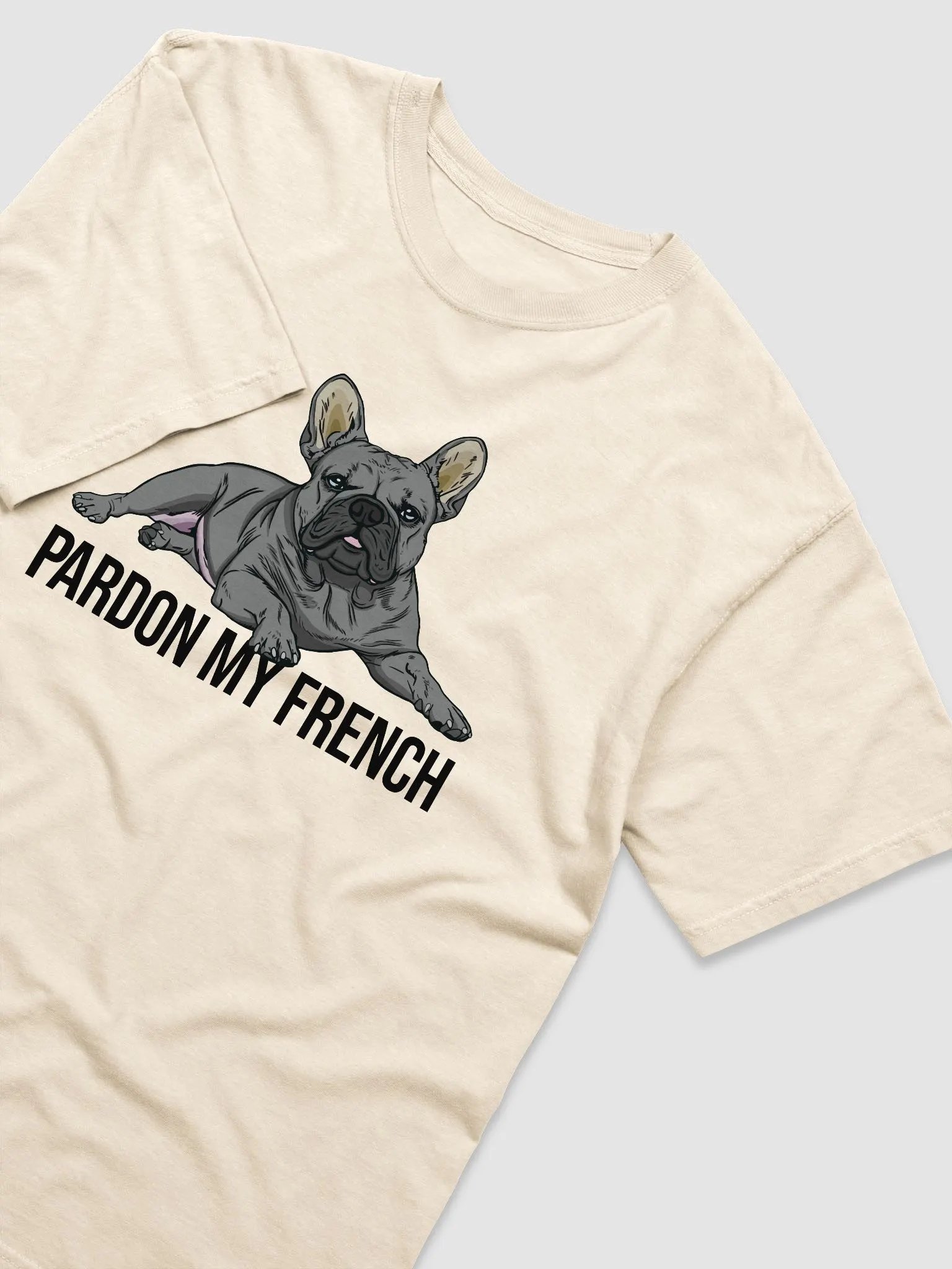 Pardon My French T-Shirt of a French Bulldog(Blue) | Funny T-Shirt for Frenchie Owners product image (6)