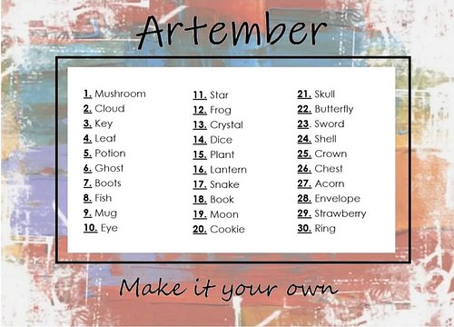 It's almost September! 
That means that In my Discord we're doing another #Artember2026 

Here are the prompts of this year! ...
