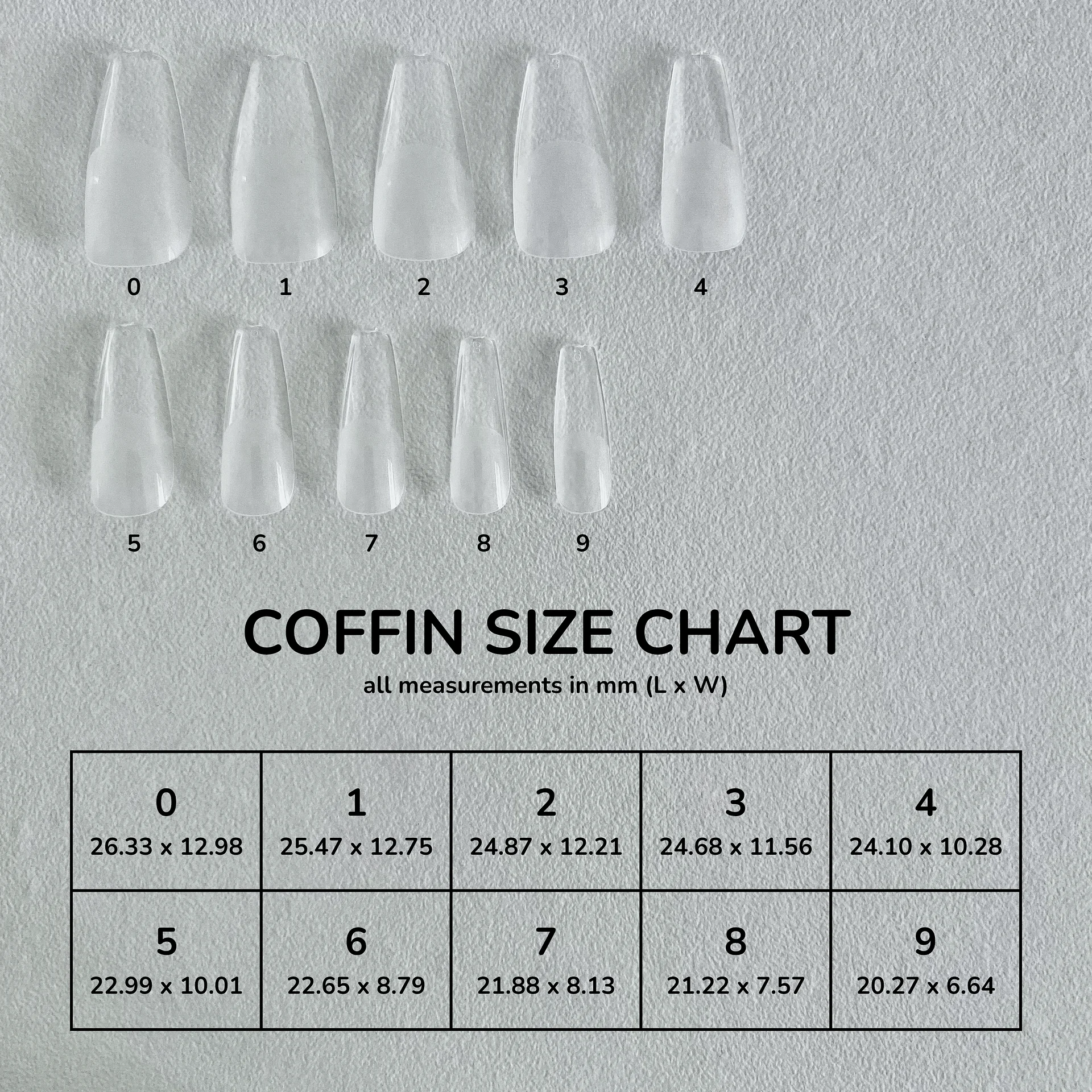 Coffin Soft Gel Nail Tips (By Size) product image (3)
