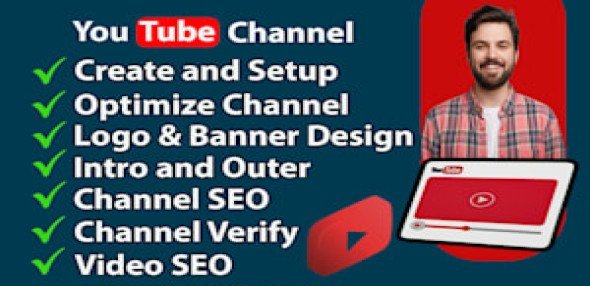 I will create and setup youtube channel with logo, banner, intro, and outer product image (1)