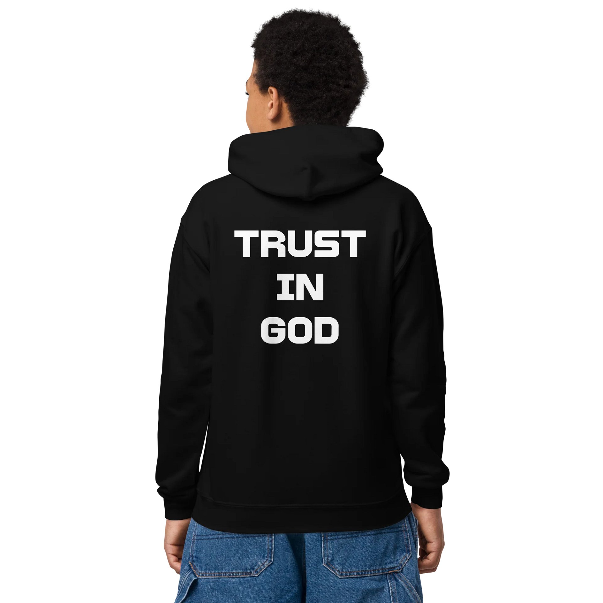 YHWH Kids Bold Faith Hoodie - "Trust in God" product image (1)