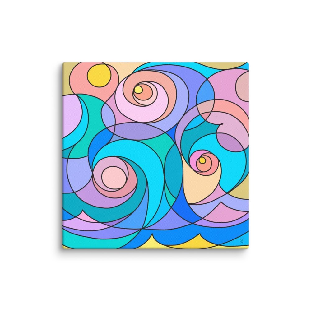 Swirling Dreams Canvas Collection - Abstract Square No. 2 product image (1)