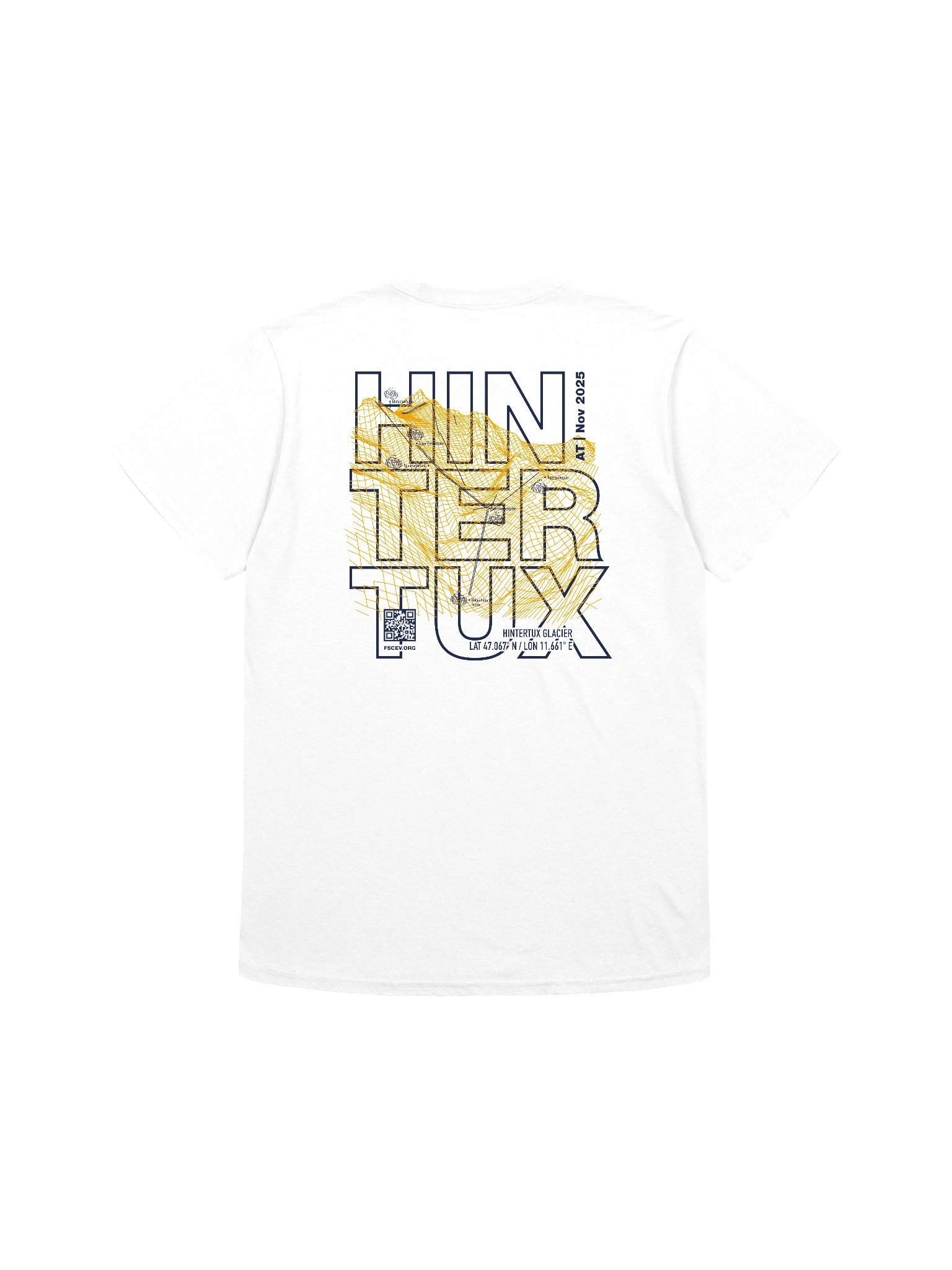 Hintertux Glacier Coordinates Resort white (front and back print) product image (2)