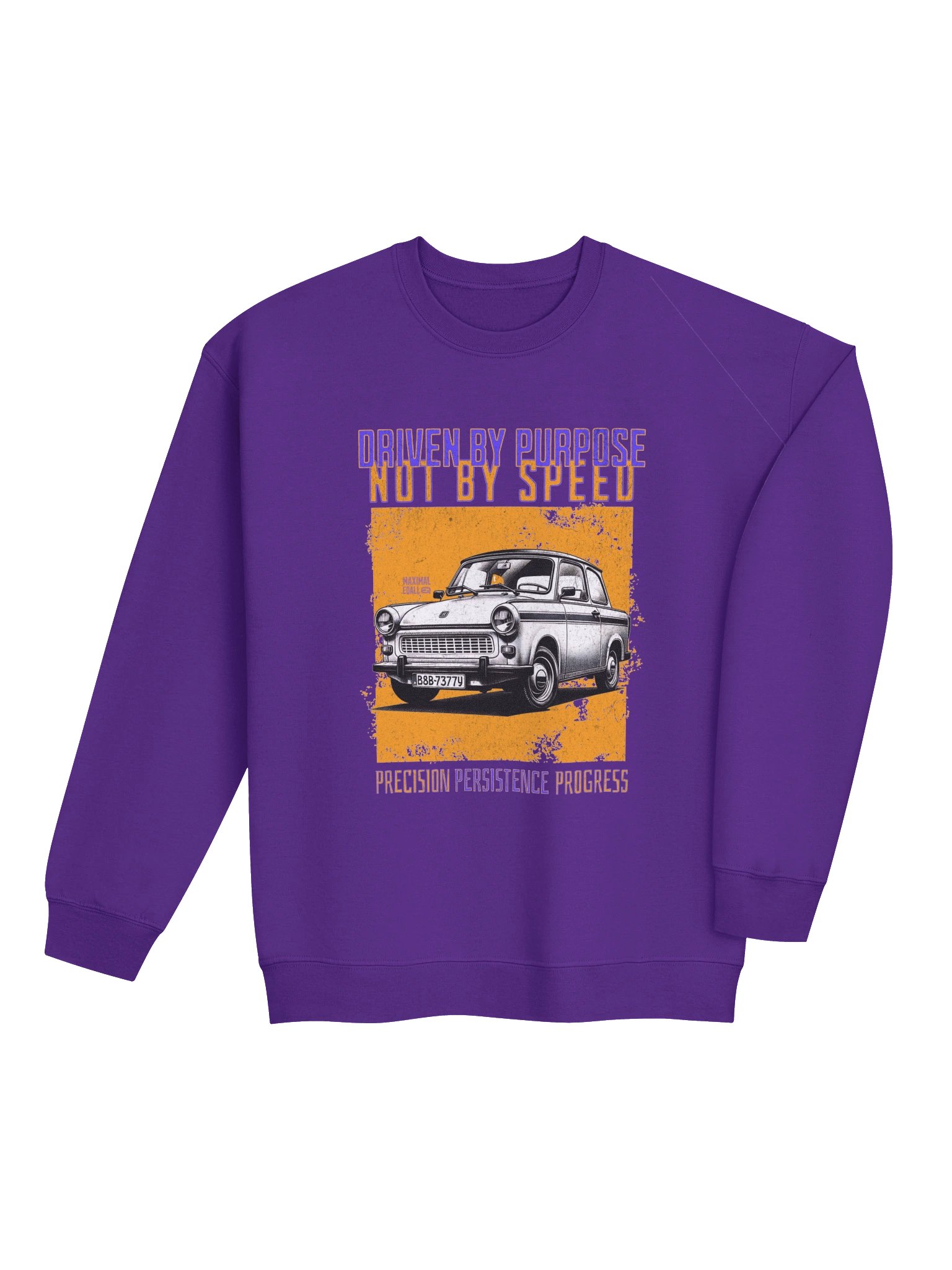 Trabant Vintage Car(e) Mid-weight Sweatshirt by EQALL® Originals _Purple Blue / Orange product image (8)