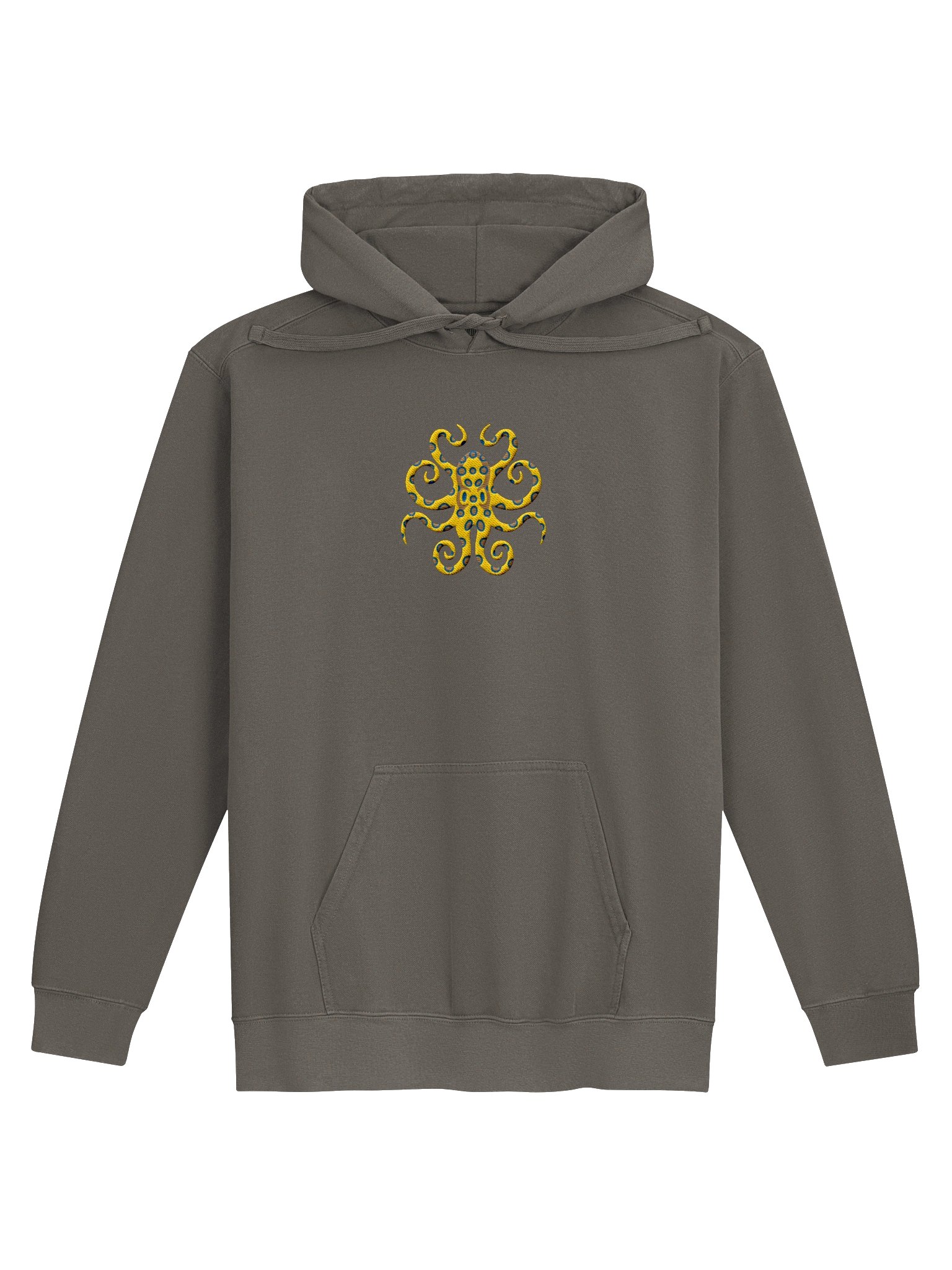 Blue Ring Octopus Embroidered Hoodie | Saltwater Reef Aquarium & Ocean Lover Hoodie I Marine Life Hoodie product image (5)