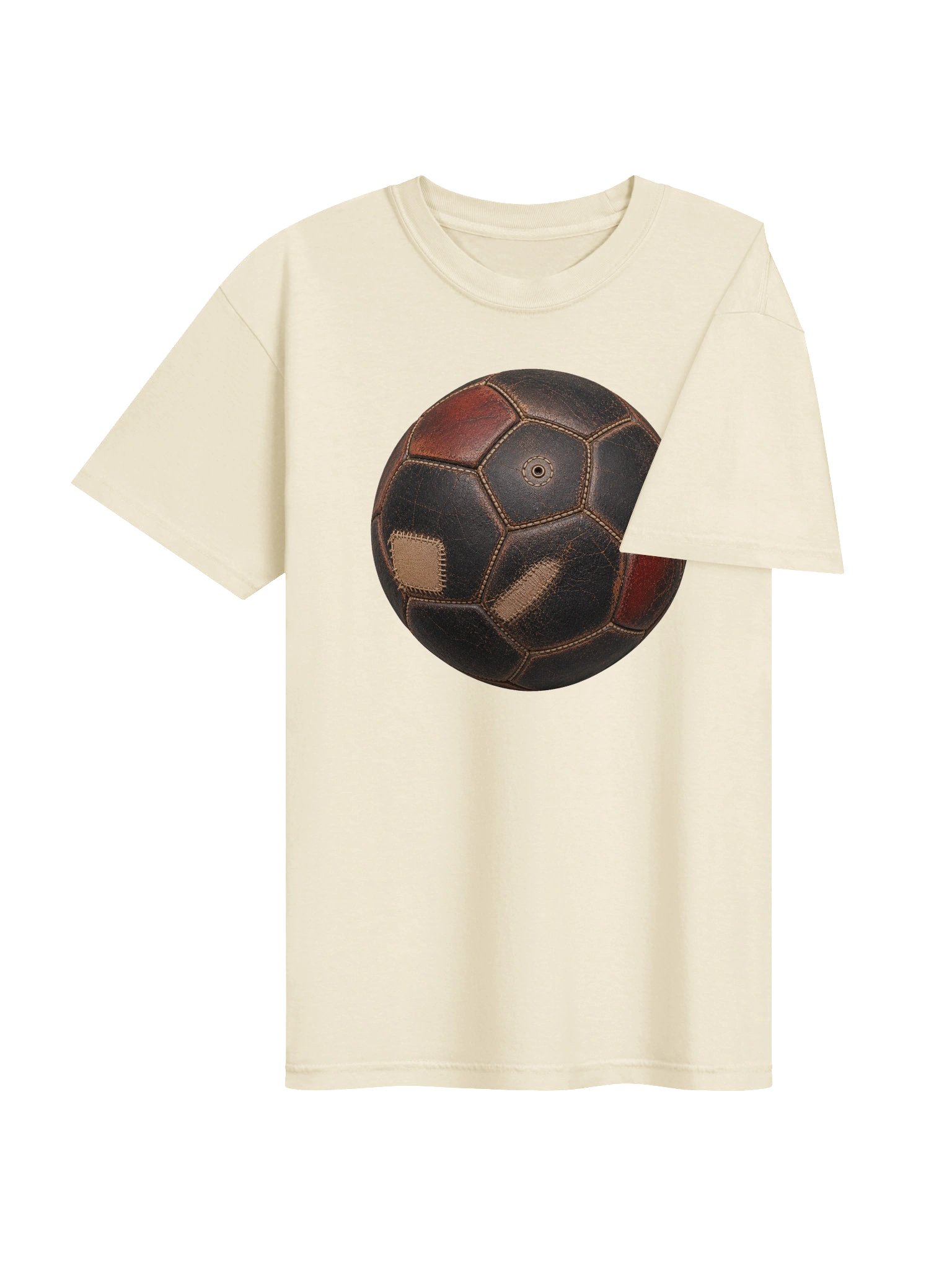 Cinder Pitch 014 Vintage Soccer Ball Art Tee product image (4)