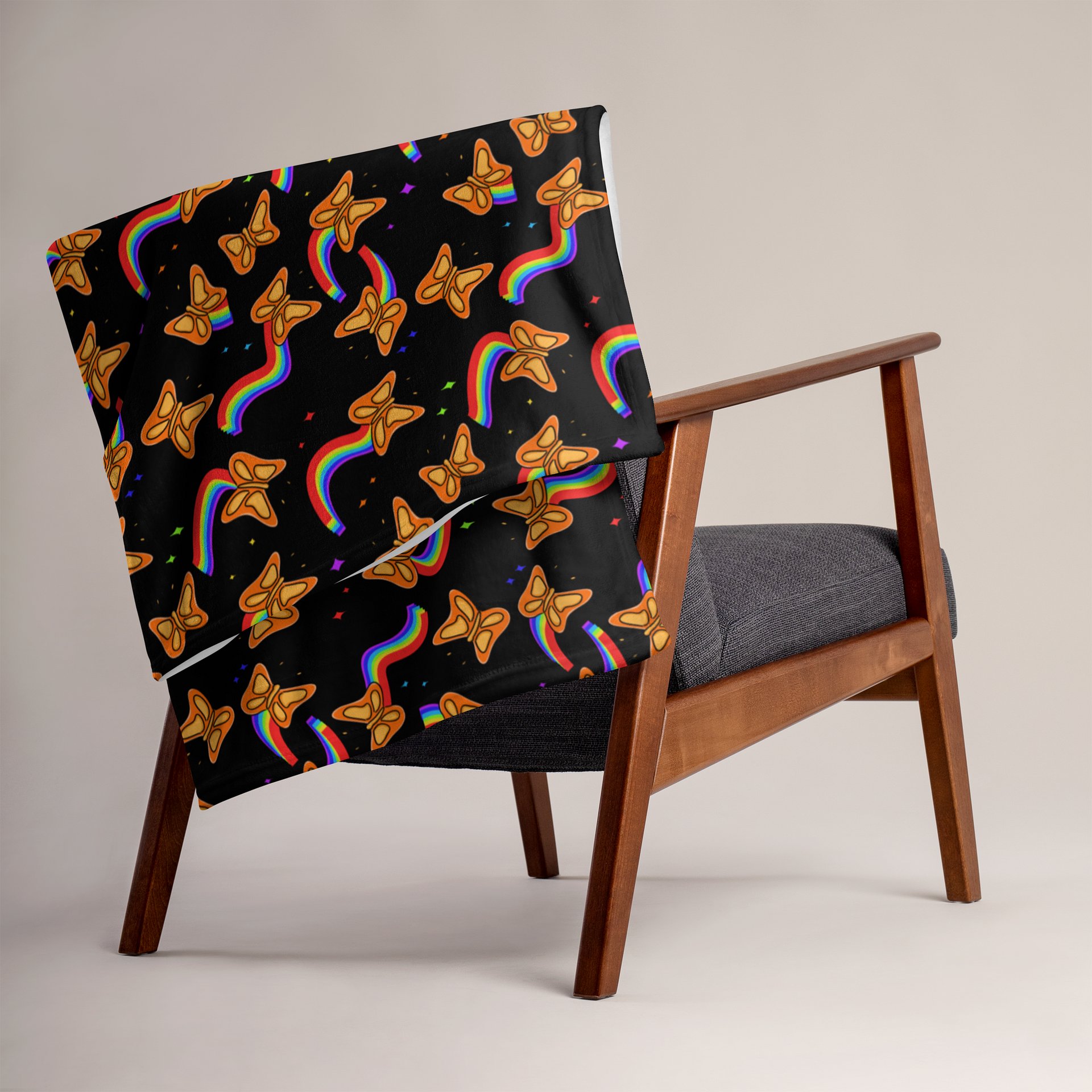 Reaming Rainbow Butterfly Blanket product image (2)