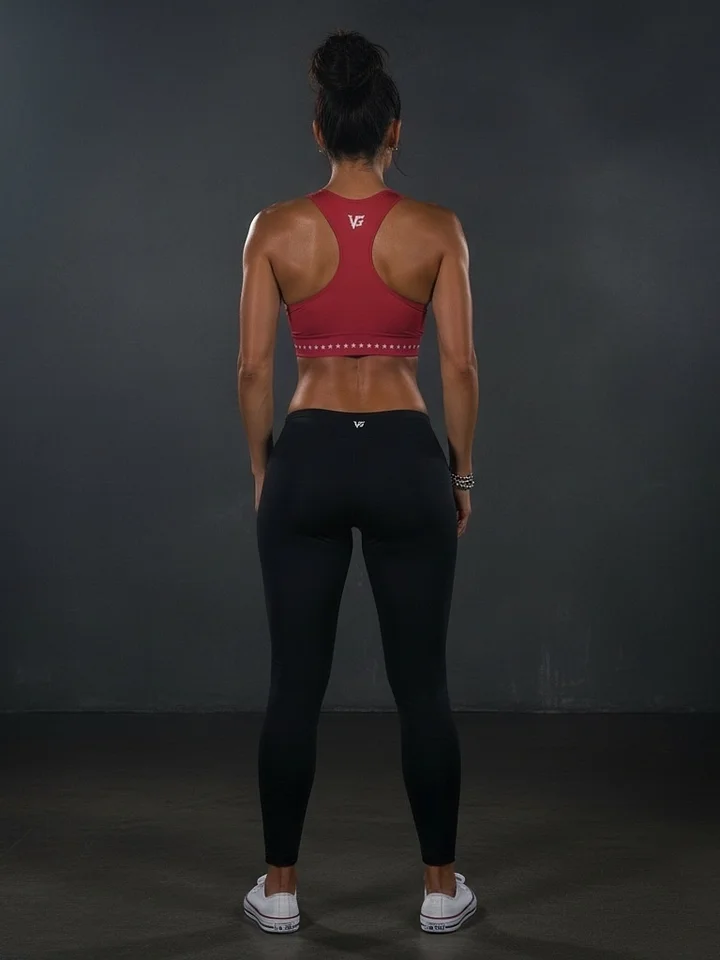 Crimson Stars & Scars Sports Bra product image (2)