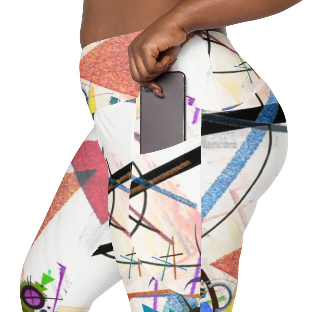 Abstract Lithographic Pattern Design Leggings with pockets - V2 product image (12)
