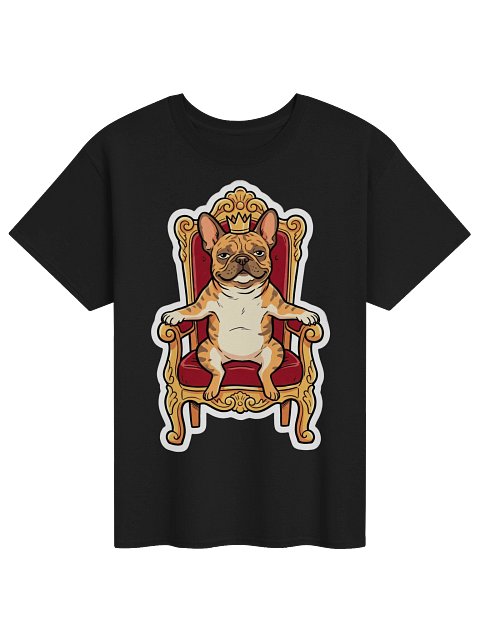 French Bulldog on the Throne Tee