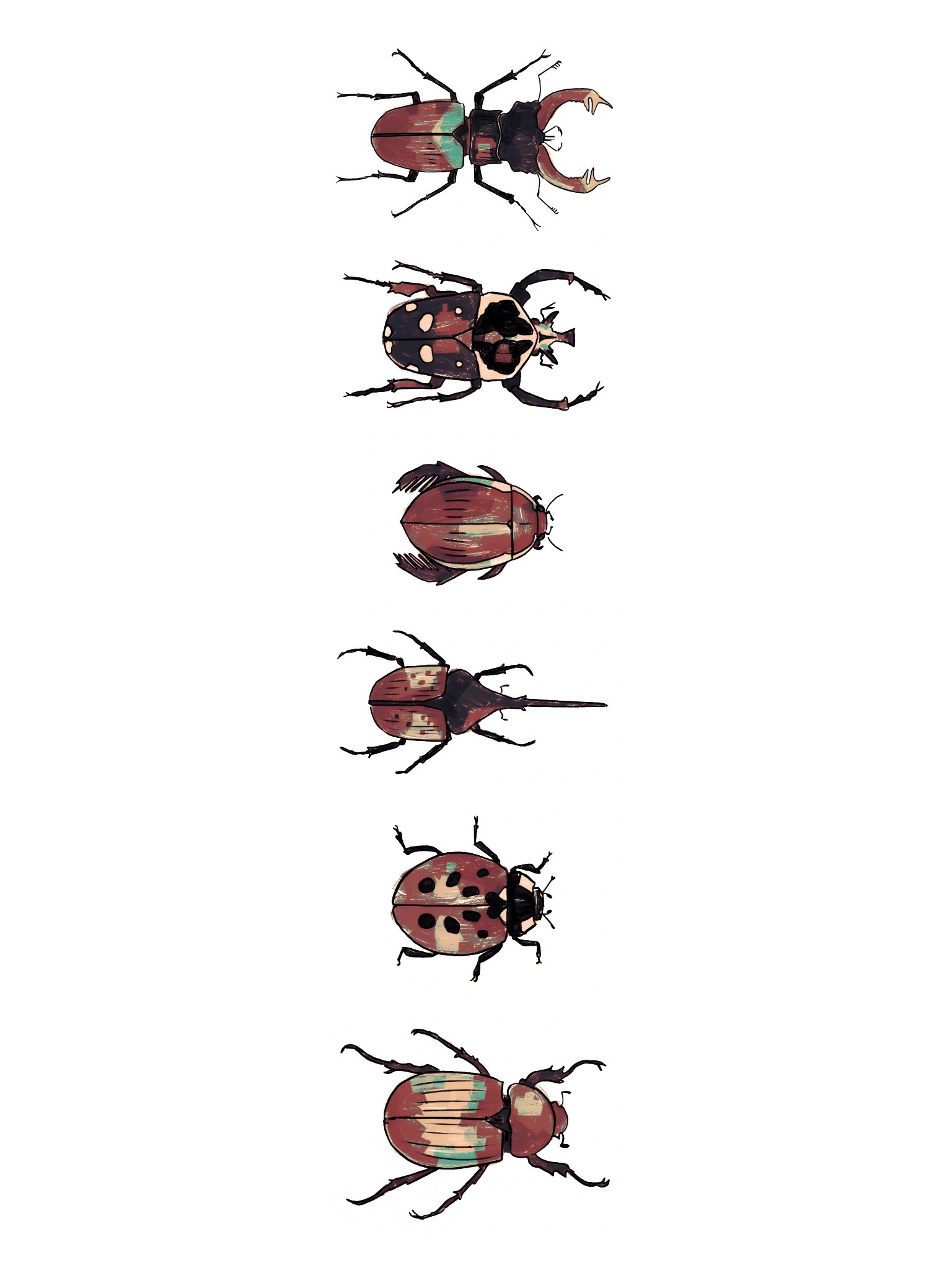 the beetles | sticker sheet product image (3)