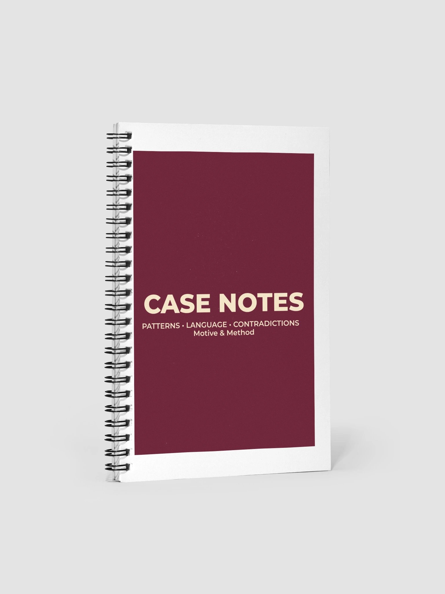 Motive & Method Case Notes Spiral Notebook product image (1)