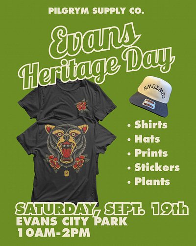 Evans on Saturday! We will be there from 10AM-2PM. Come say hi!