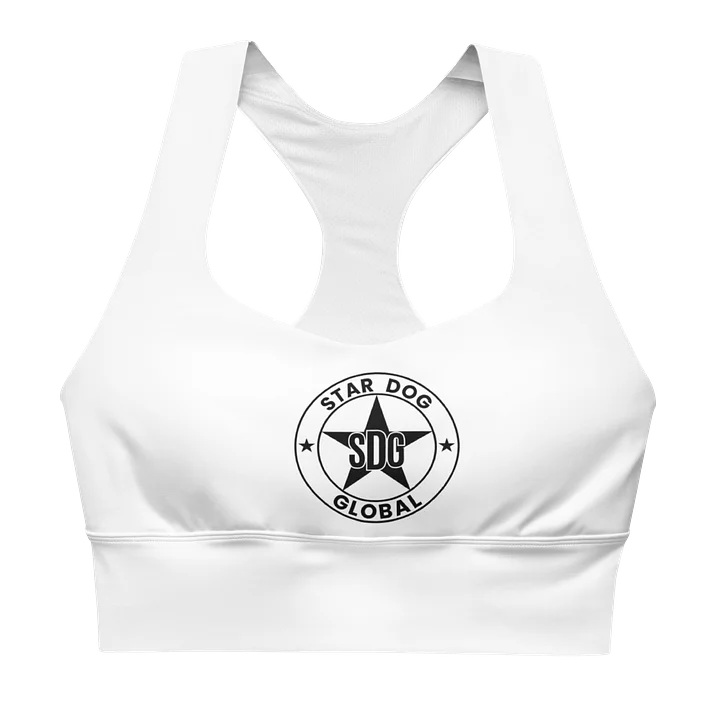 Blackout All-Over Print Recycled Longline Sports Bra product image (1)