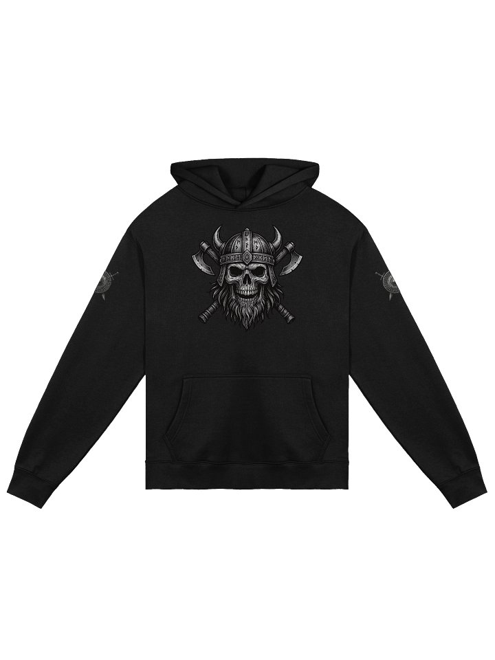 AS Colour Unisex Premium Oversized Hoodie - Norse Skull Front with Shield Sleeve Design product image (1)