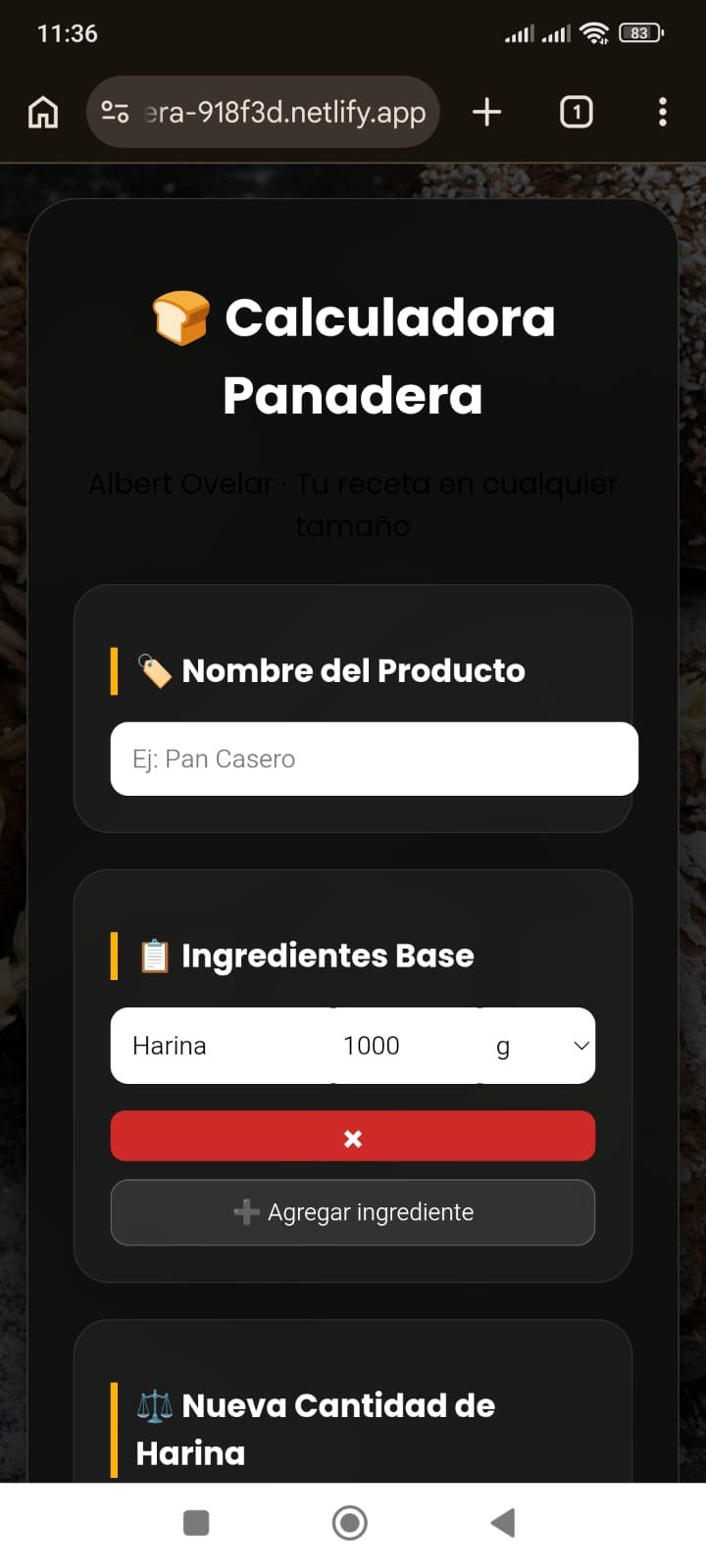 Calculadora Panadera para Ajustar recetas Automáticamente product image (2)