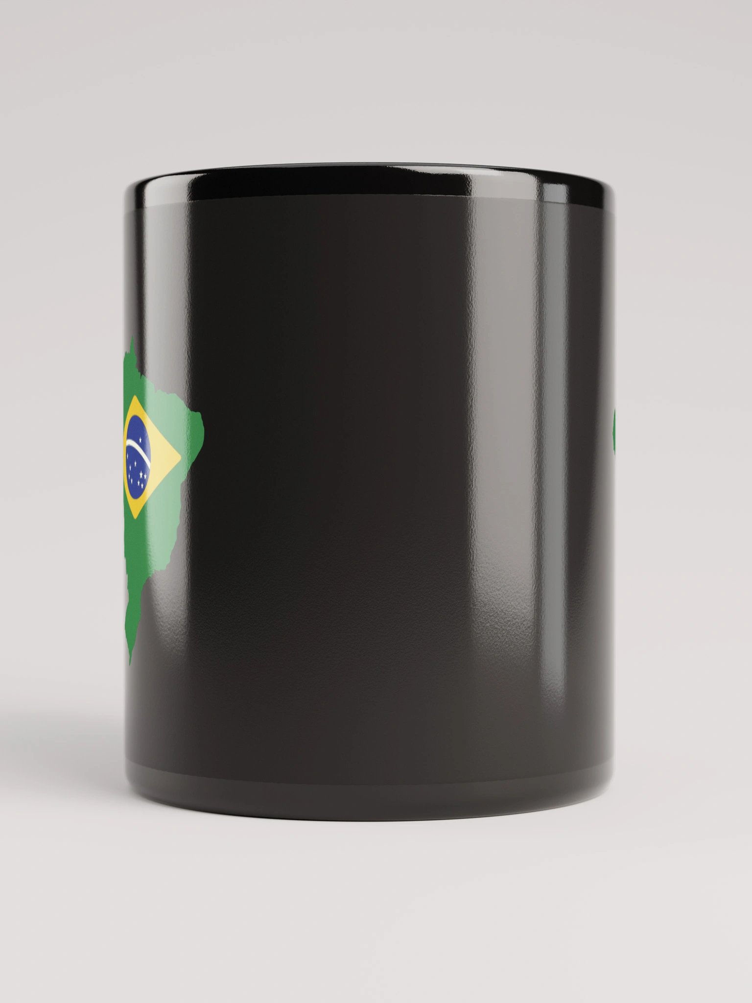 Brazil Flag and Map Black Coffee Mug - Double Sided Print product image (4)