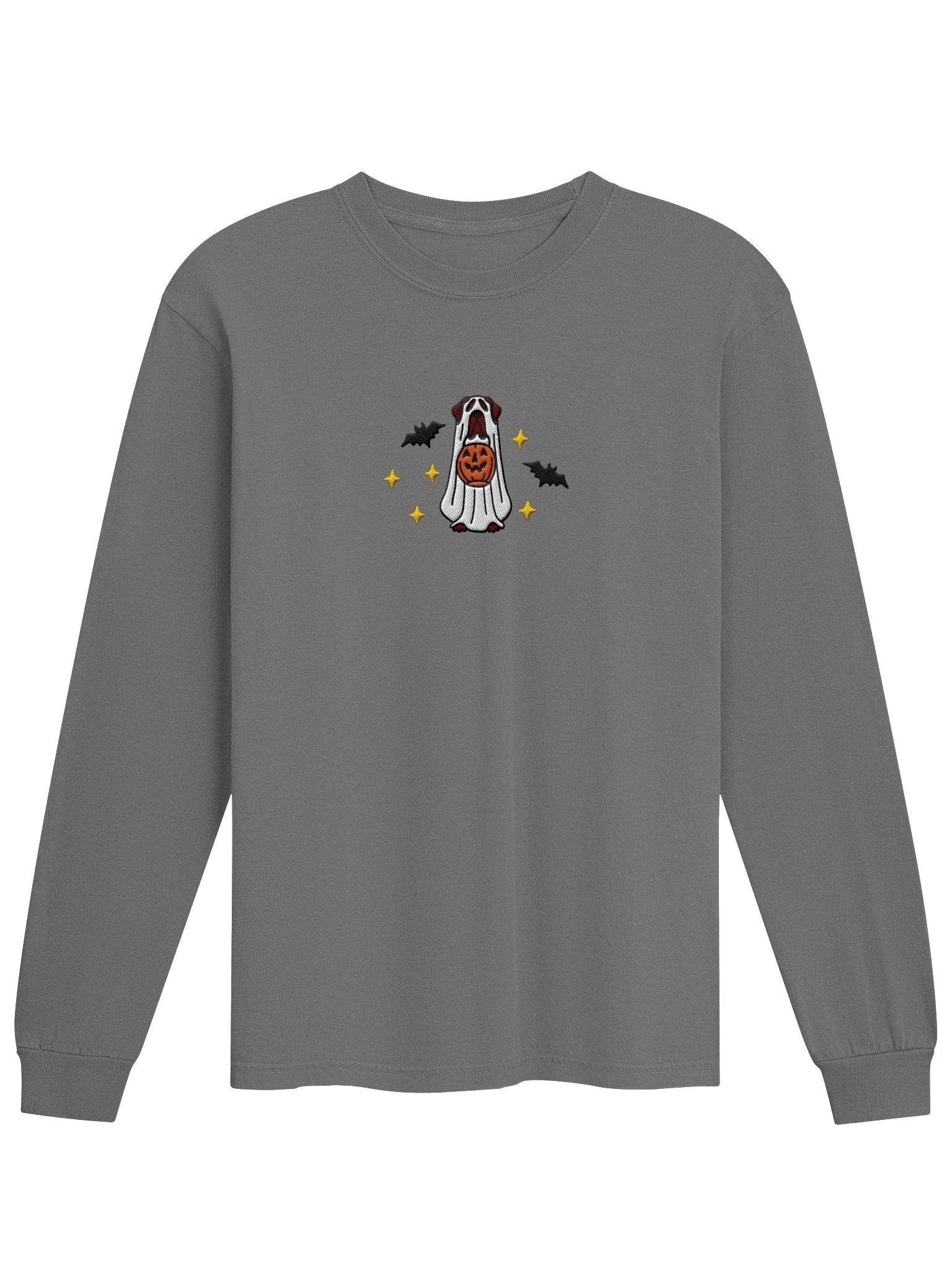 Halloween English Mastiff(Brindle) Embroidered Long-Sleeve T-Shirt product image (17)