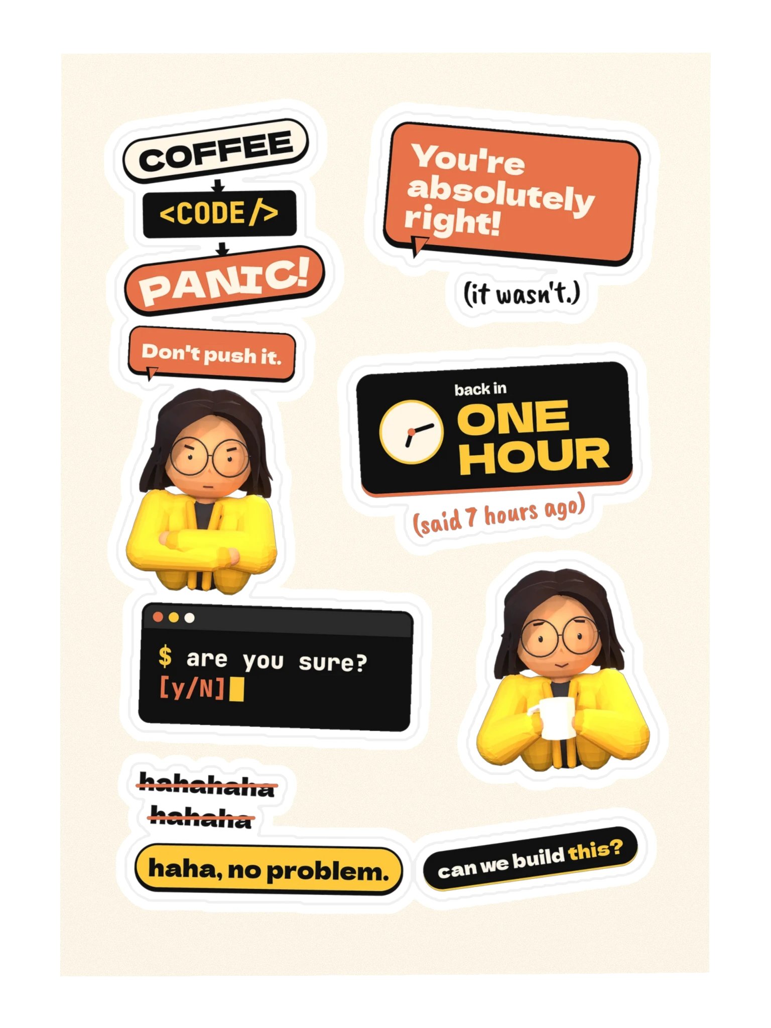 The whole sticker sheet (all 8) product image (3)