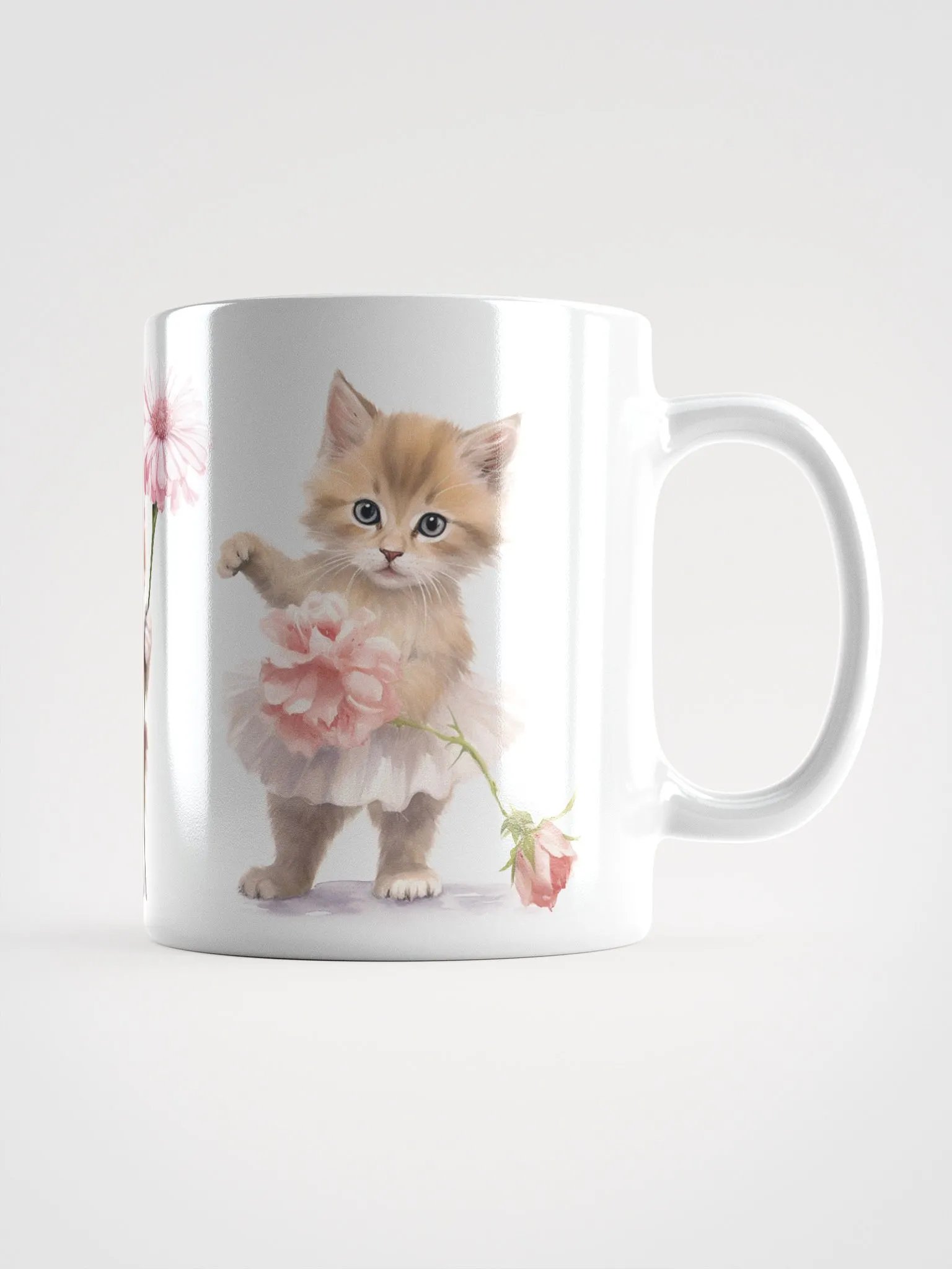 Ballerina Kittens White Glossy Mug product image (1)