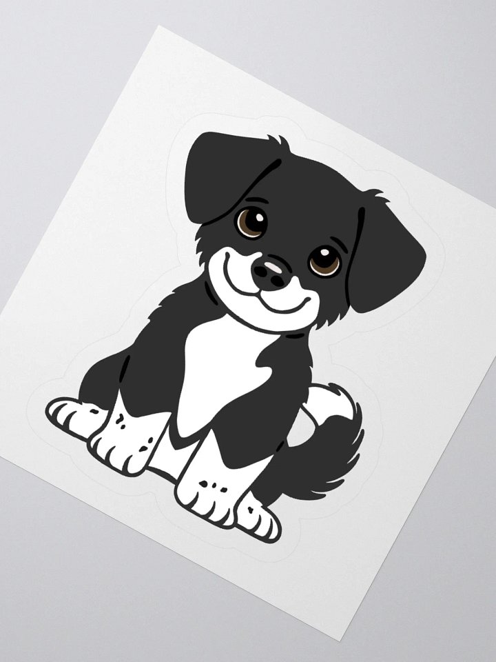 BLACK & WHITE LABRADOR PUPPY STICKER product image (4)